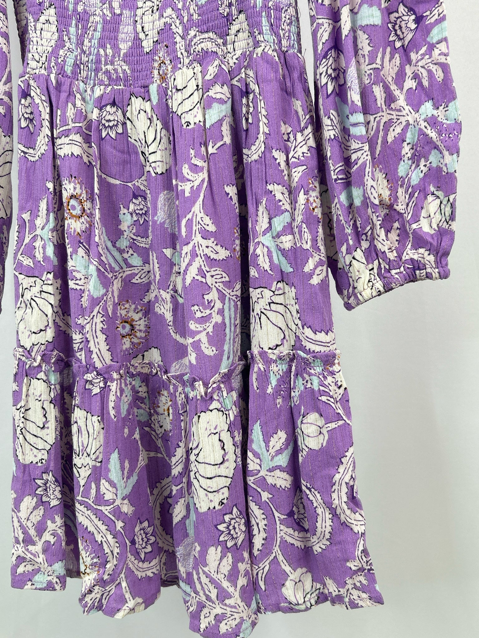 HAUTE HIPPIE Size XS PURPLE FLORAL Women Dress