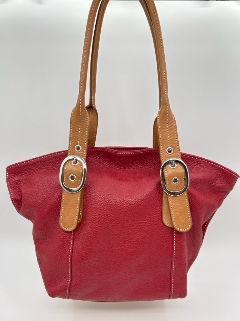 I Medici RED AND TAN Women's Tote