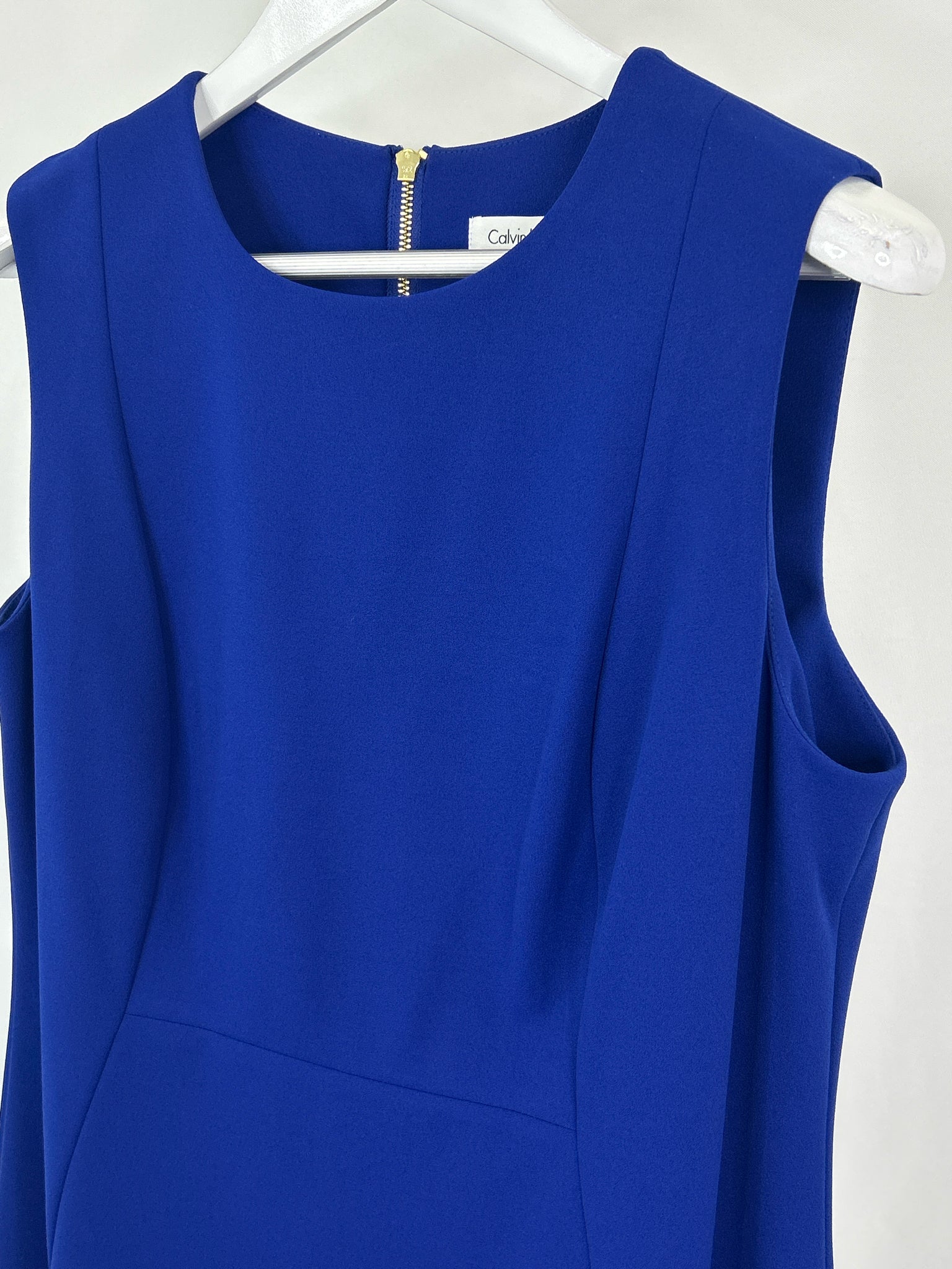 CALVIN KLEIN Size 14W Blue Women Dress
