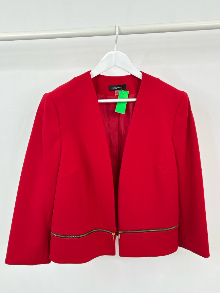 NINE WEST Size 14 Red Jacket Blazer