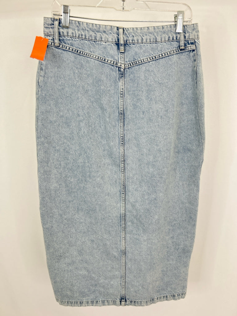 WE THE FREE Size 12 LIGHT BLUE DENIM Women's Skirt
