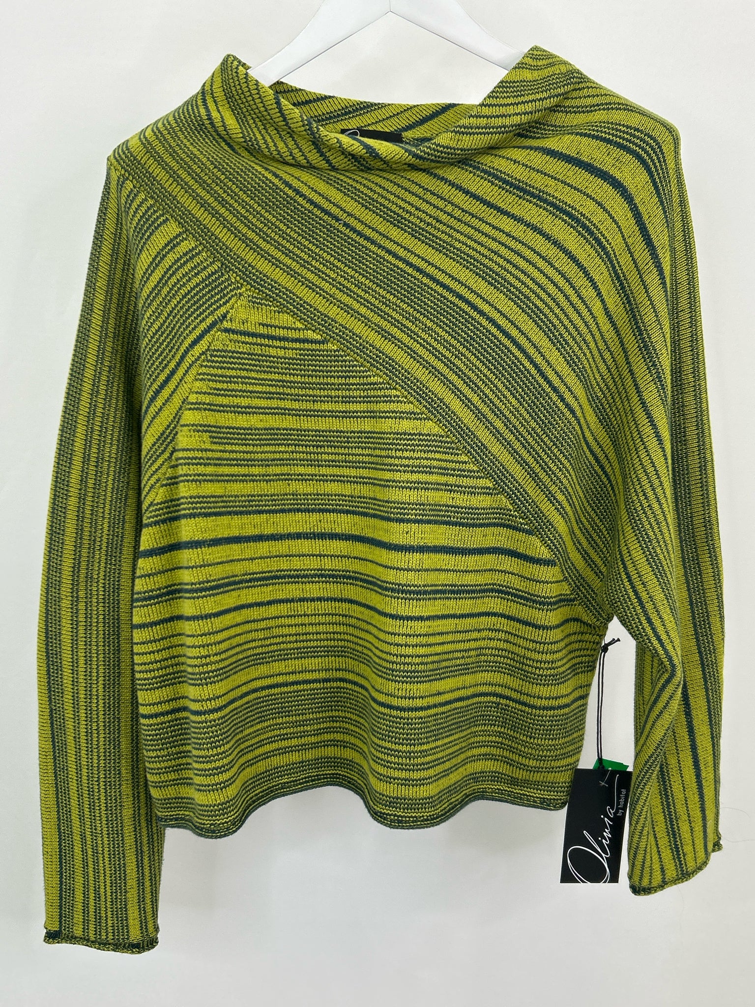 OLIVIA BY HABITAT CLOTHES Size S Green and Blue Women Sweater NWT