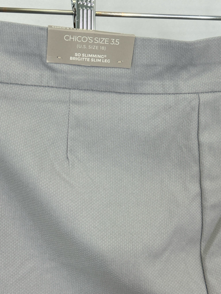 CHICO'S Women Size 18 Gray Pants