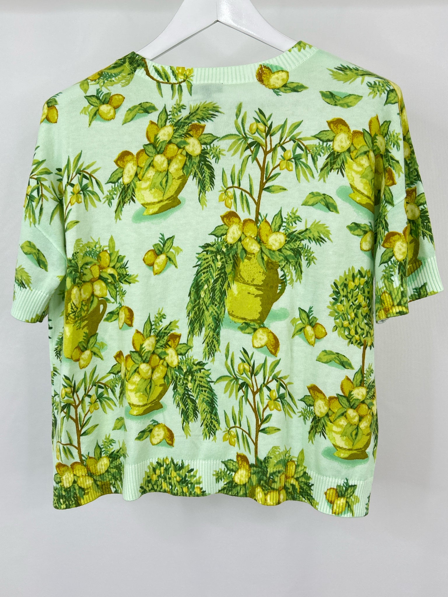 TALBOTS Size MP Turquoise & Yellow Women Top