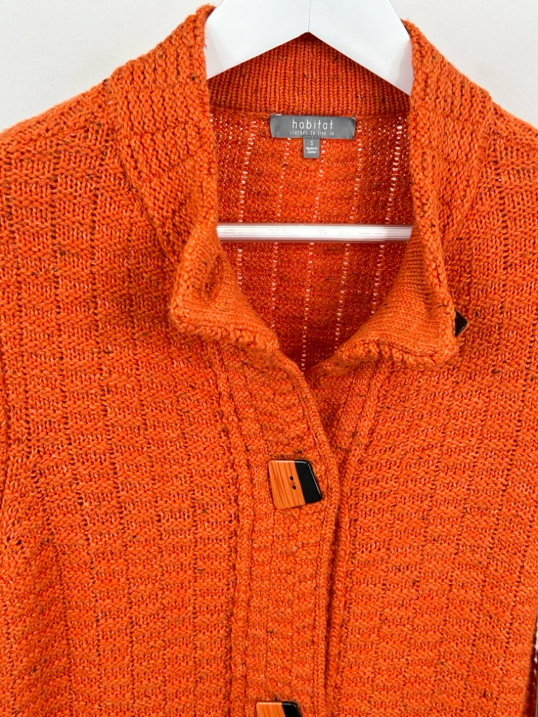 HABITAT Women Size S Orange Cardigan