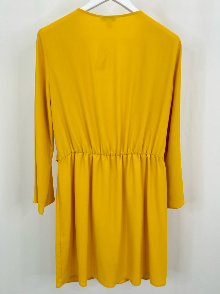 TOPSHOP Women Size 12 Yellow Dress NWT