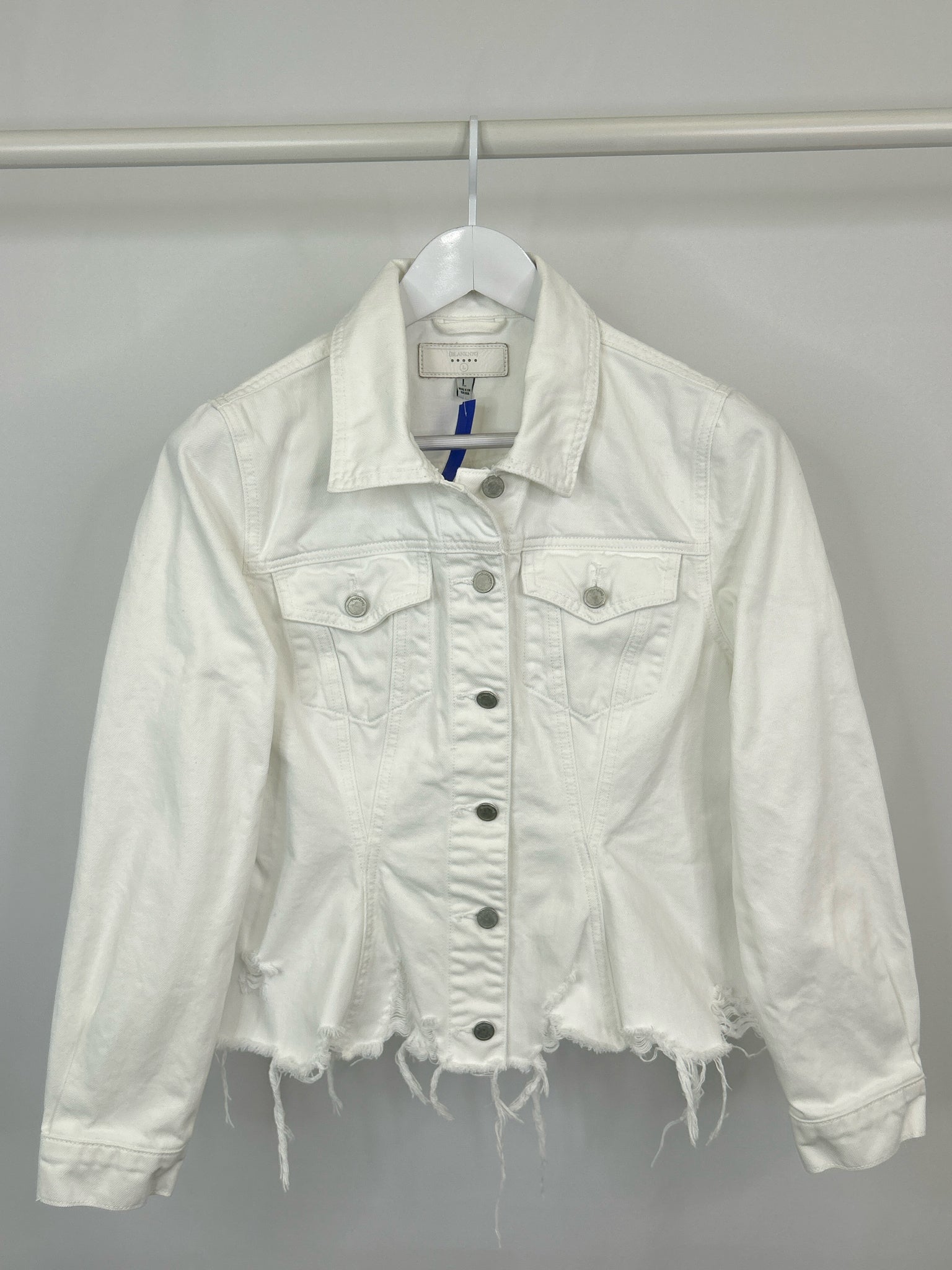 BLANK NYC Size L white denim Women Jacket