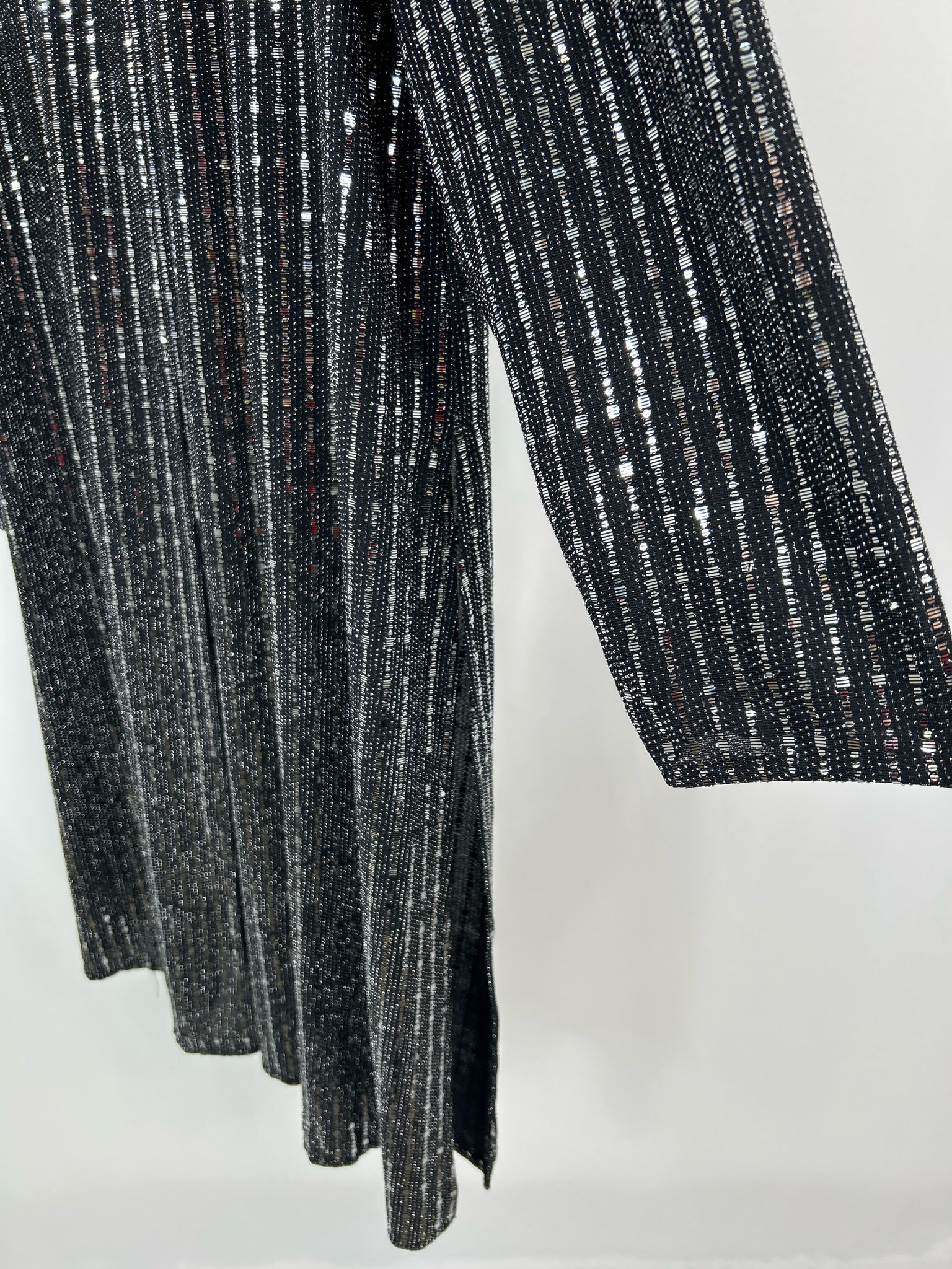 ANNE KLEIN Size XL Black & Silver Women Evening Jacket NWT