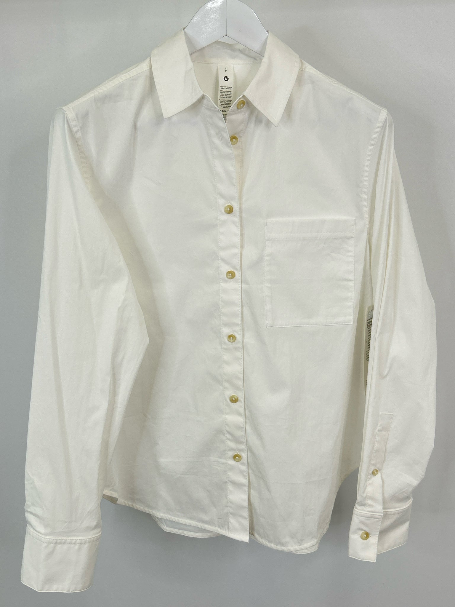 LULULEMON Size S White Women Shirt NWT