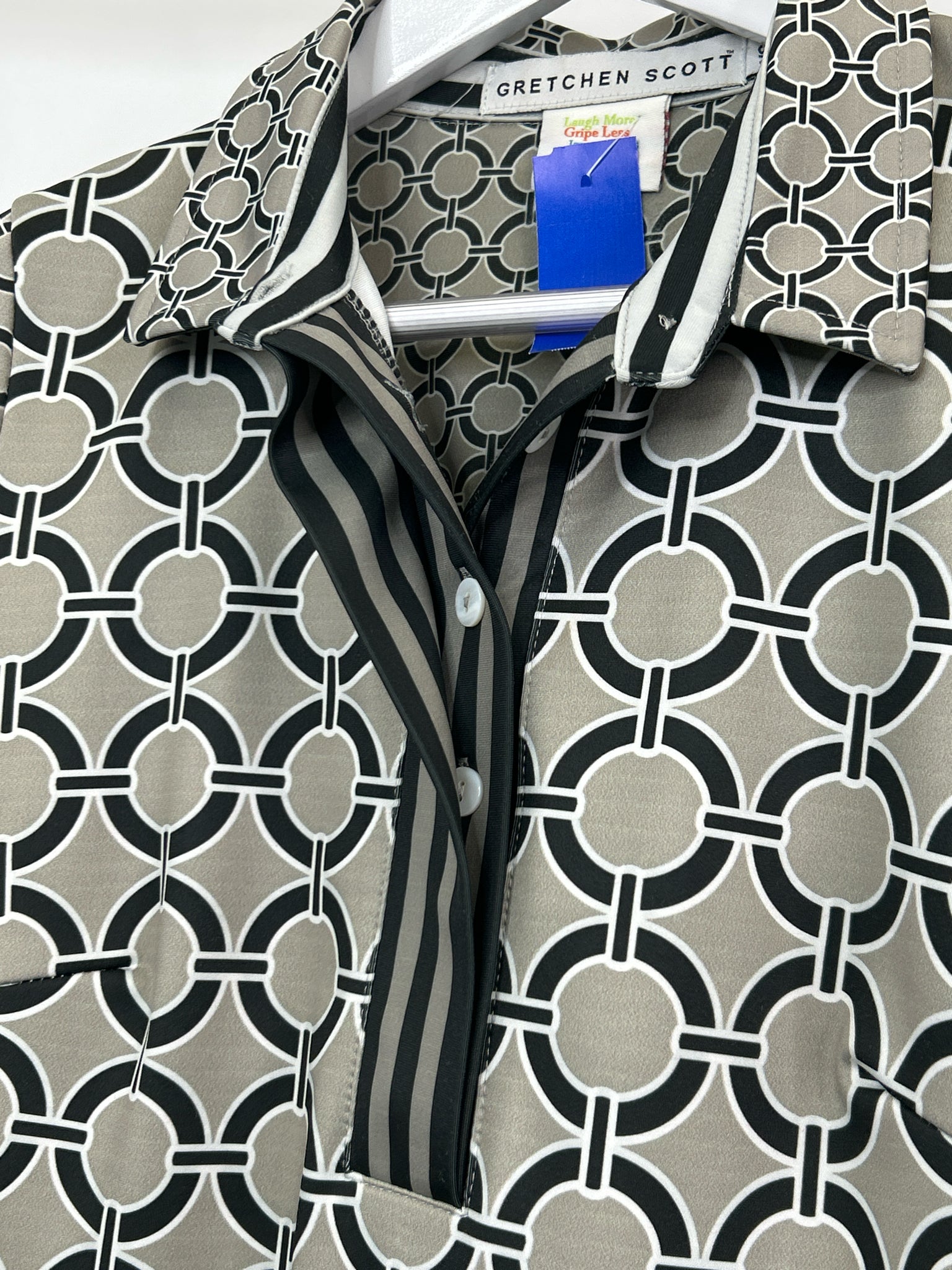 GRETCHEN SCOTT Size XS Grey & Black Women Dress