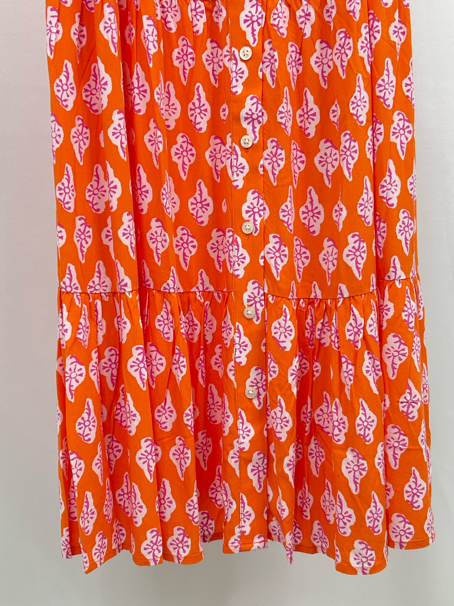 J. CREW Size 12 Orange Print Women Dress NWT