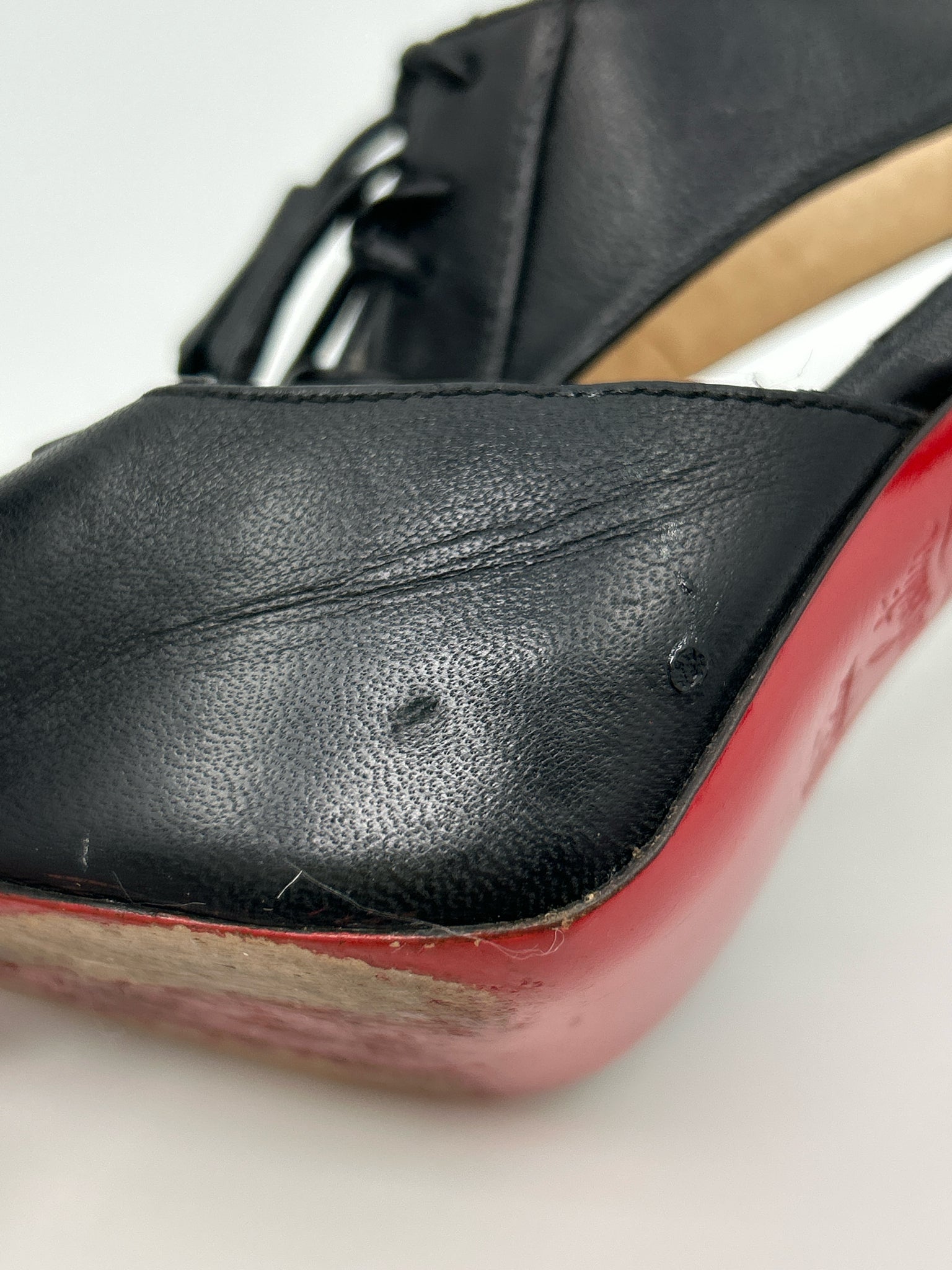 CHRISTIAN LOUBOUTIN Size 38.5/8 Black Women Sandal