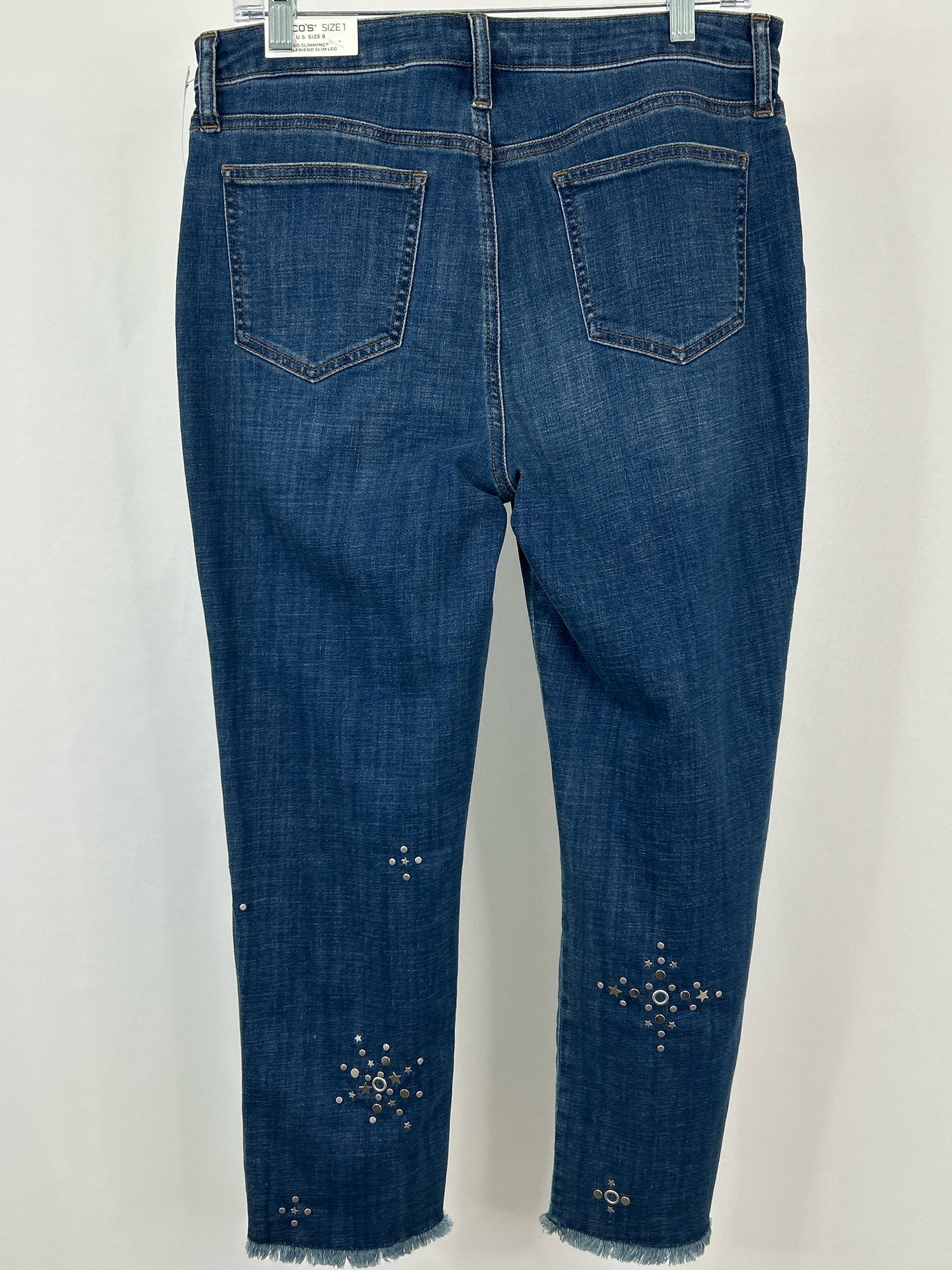 CHICO'S Size 8 BLUE DENIM Women jeans