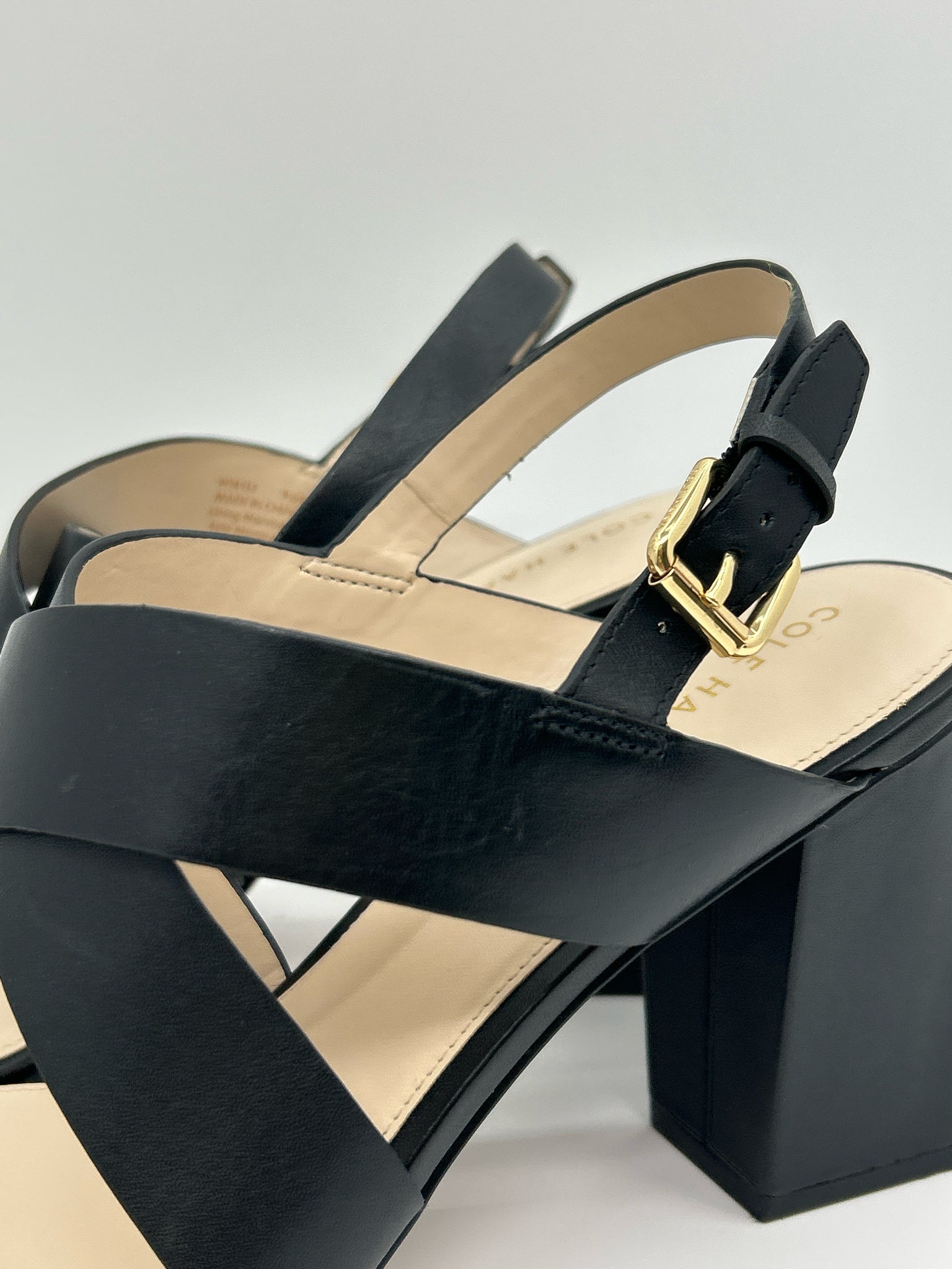 COLE HAAN Size 9.5B Black Women Sandal