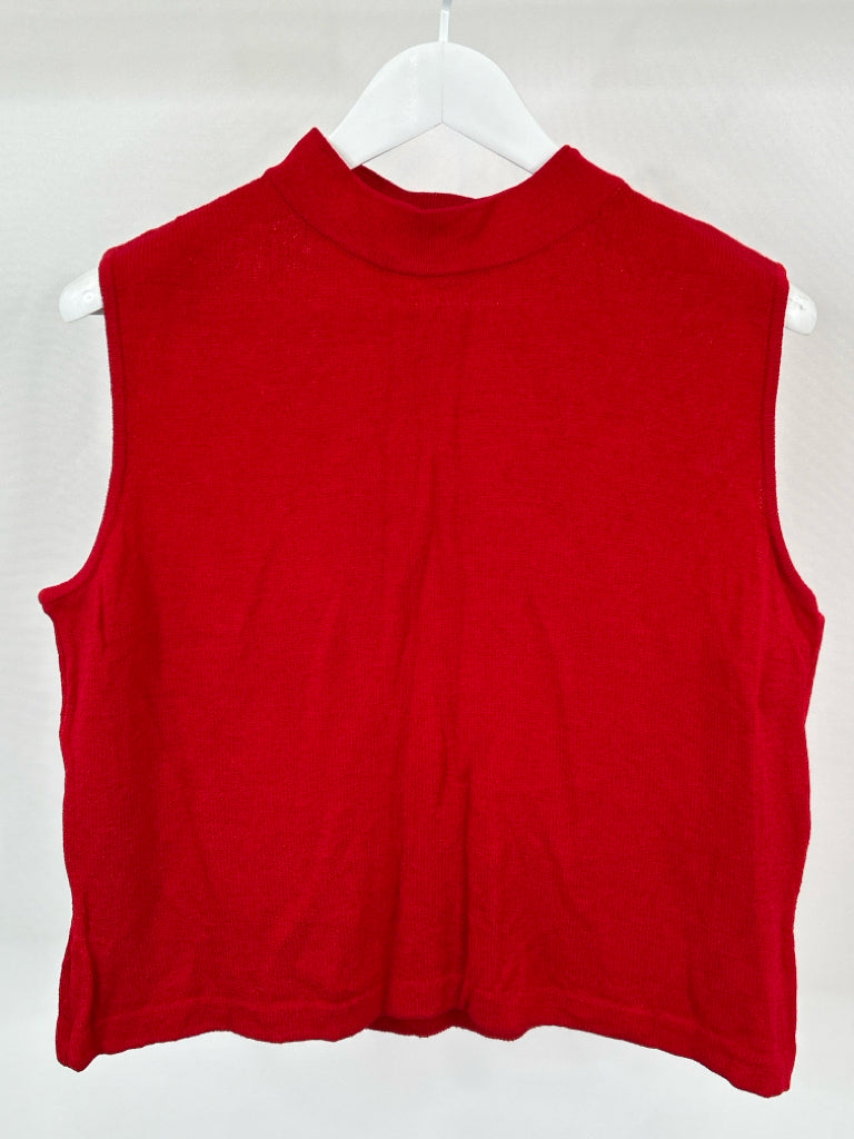 ST JOHN Women Size L Red Top