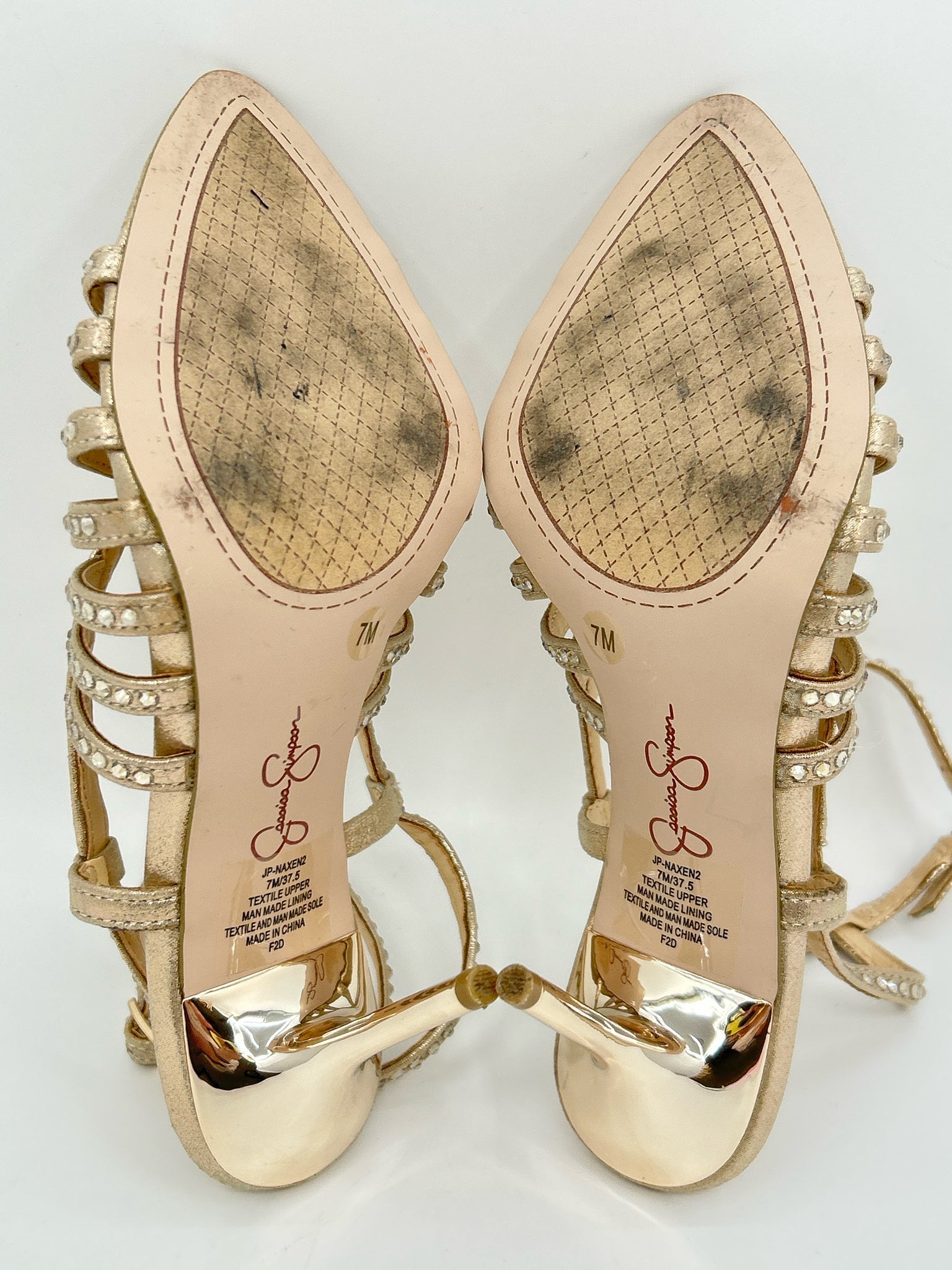 JESSICA SIMPSON Size 7M gold metallic Women's Sandal