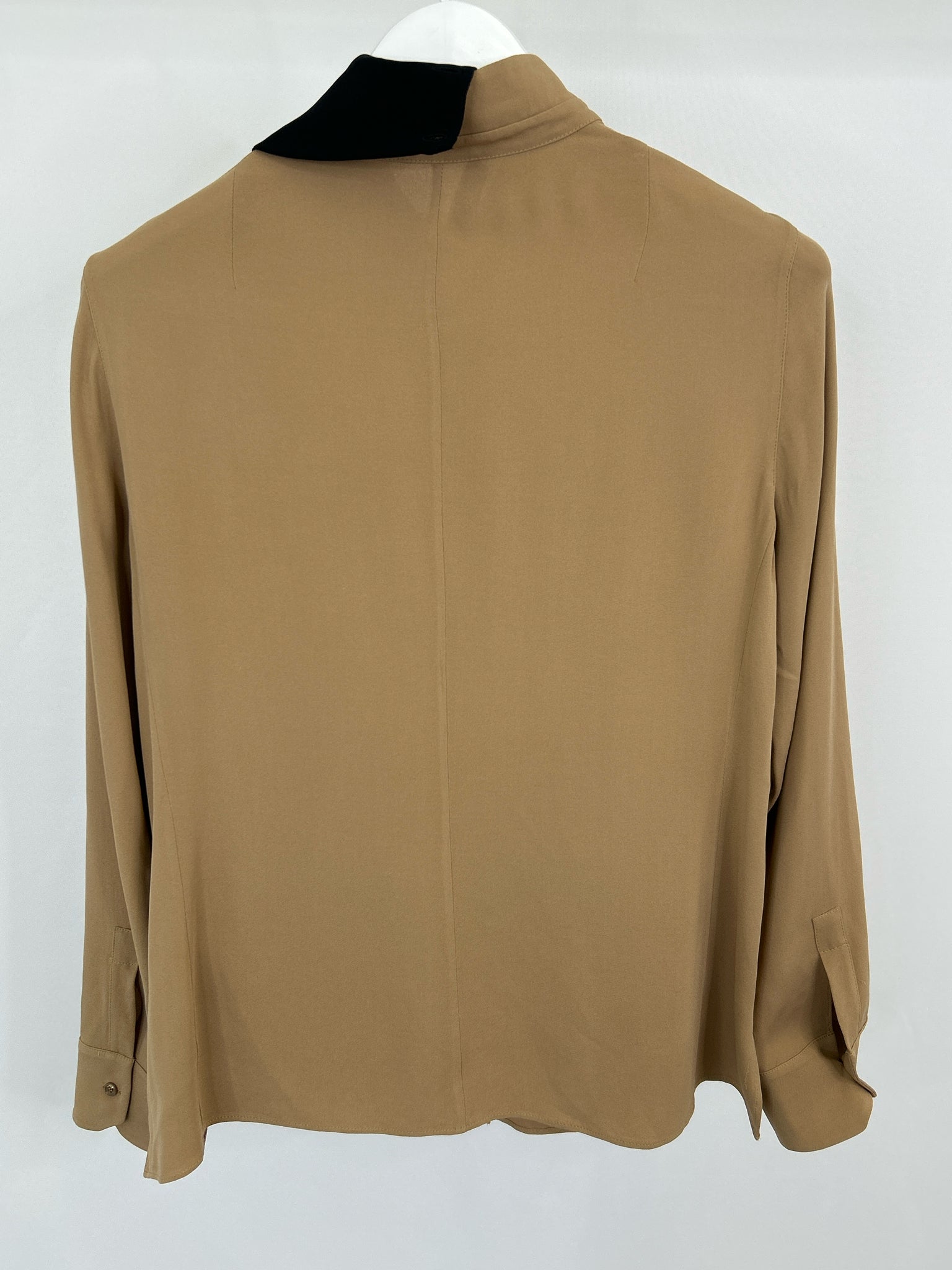 AKRIS Size 12 Tan Women Blouse