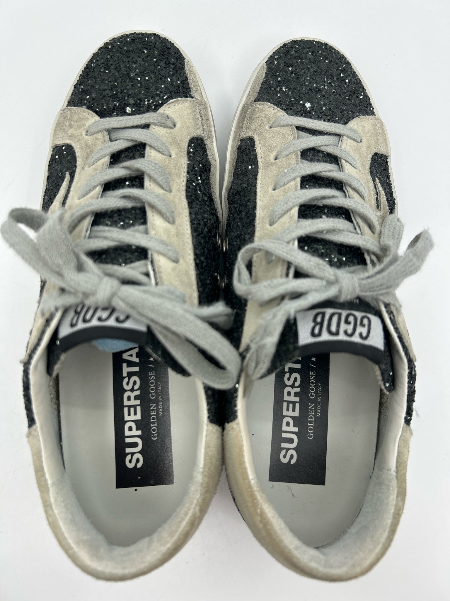 GOLDEN GOOSE Size 38 Black Print Women Sneakers