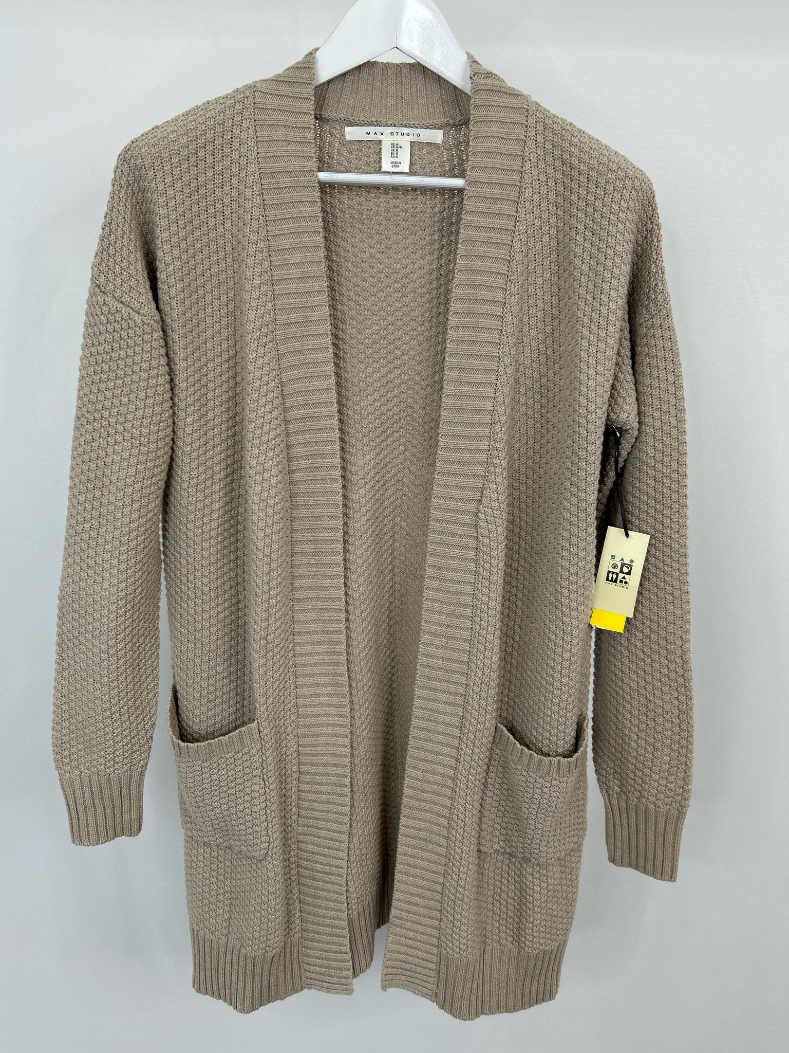 MAX STUDIO Size M Taupe Women Cardigan NWT