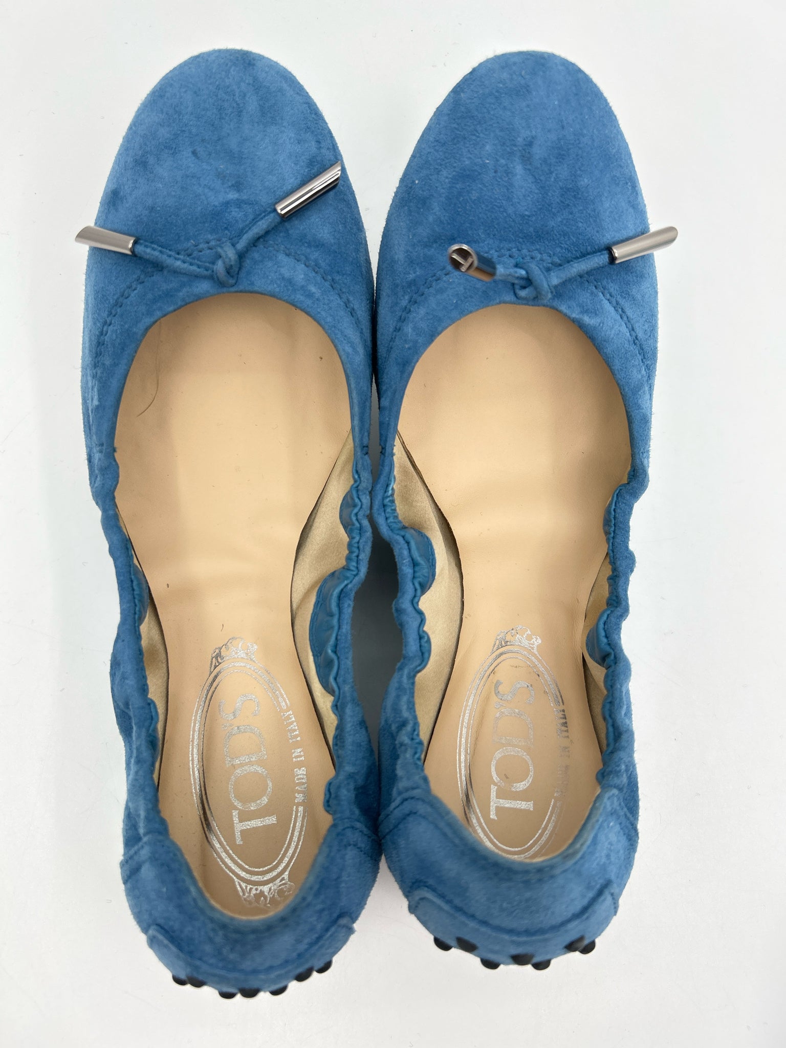 TOD'S Size 37 Pale Blue Women Flats