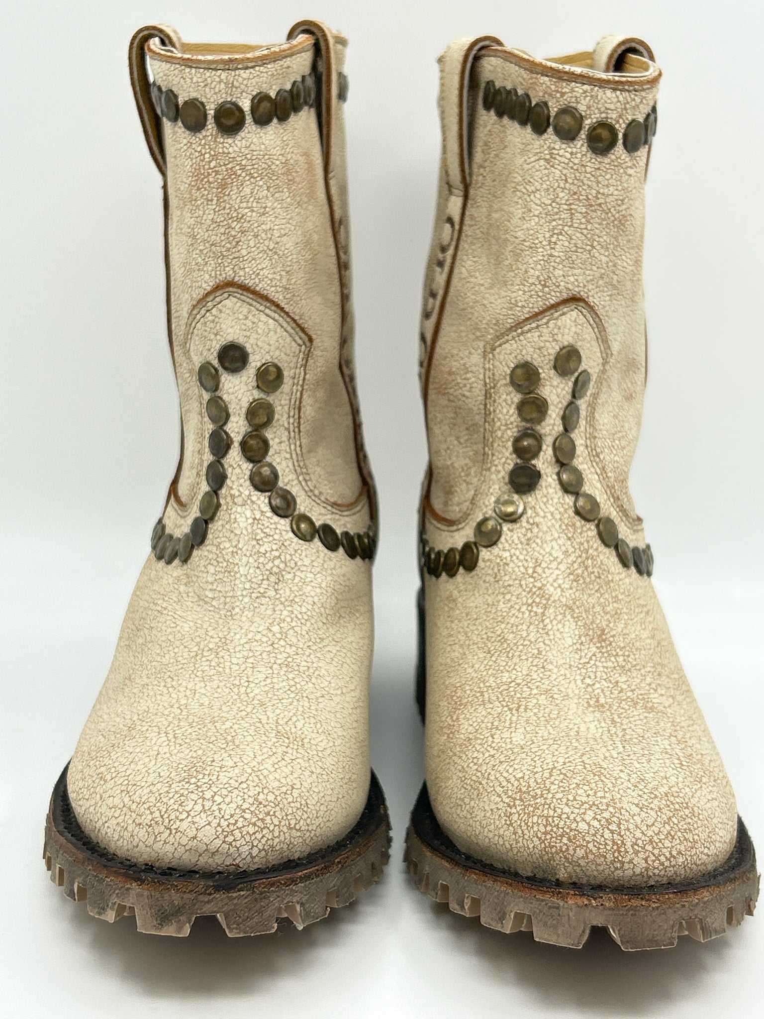 OLD GRINGO Size 7B CREAM AND BROWN Women Boots