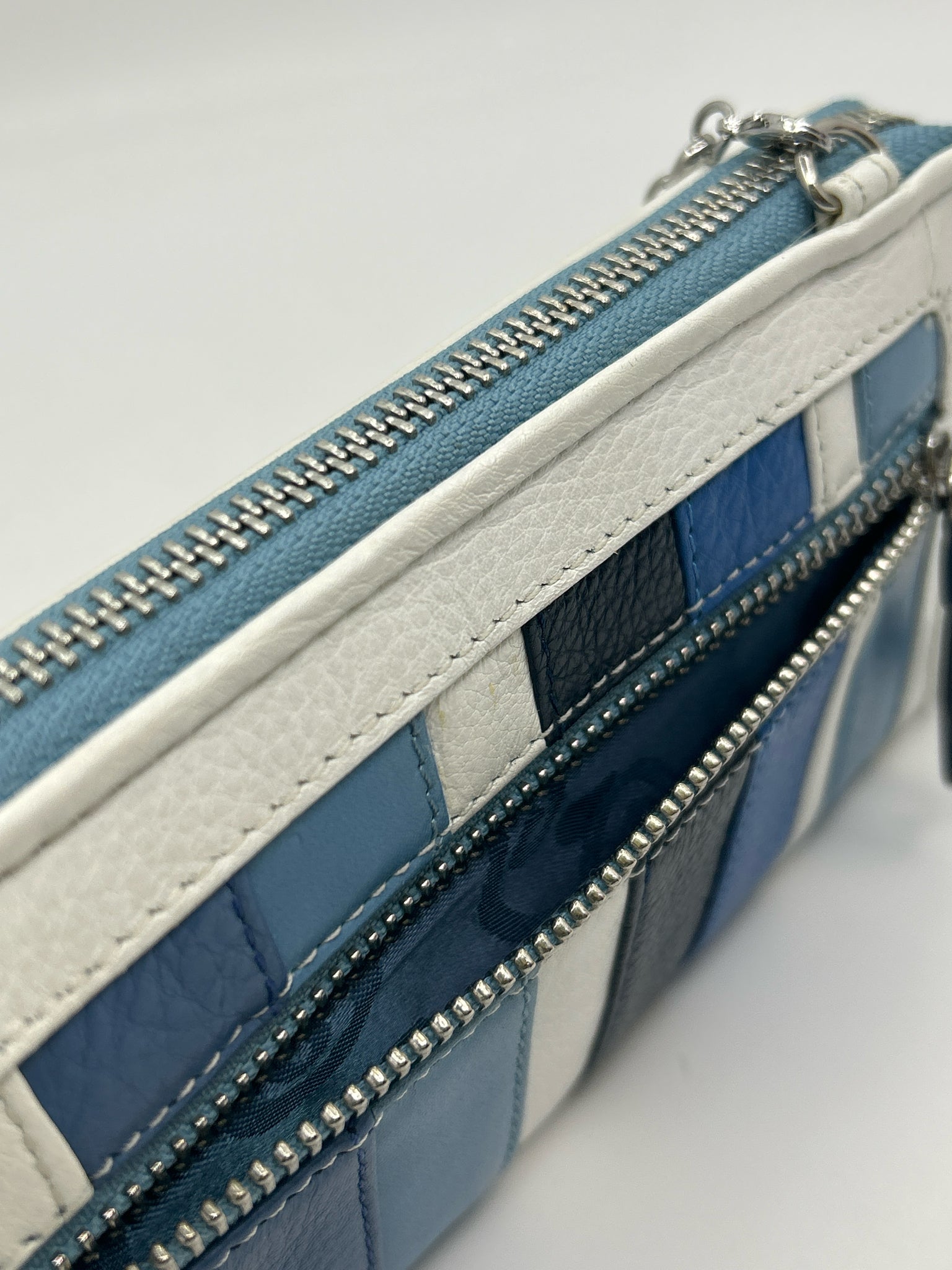 BRIGHTON blue and white Women Wallet