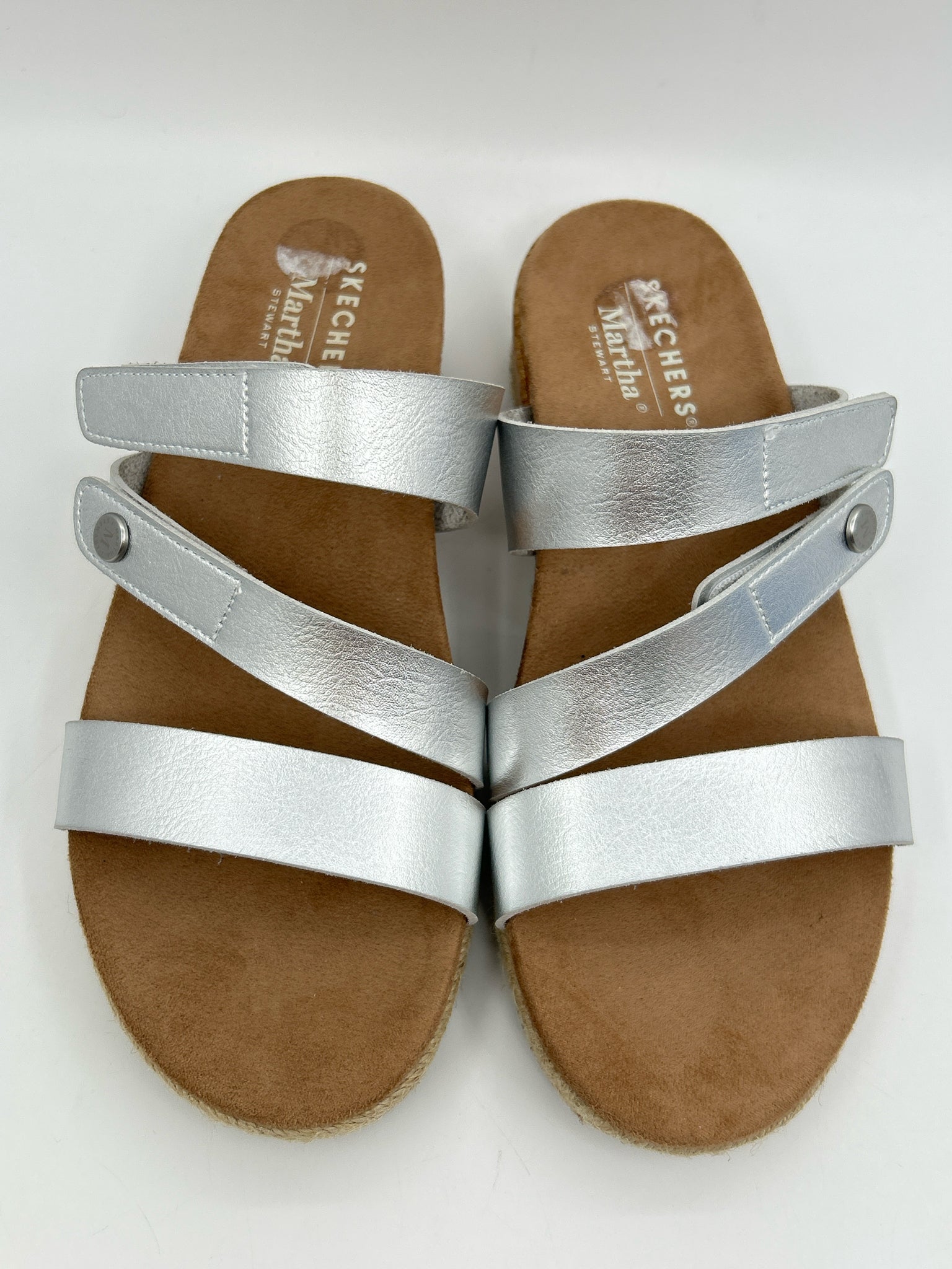 skechers Size 8.5 Silver Women Sandal