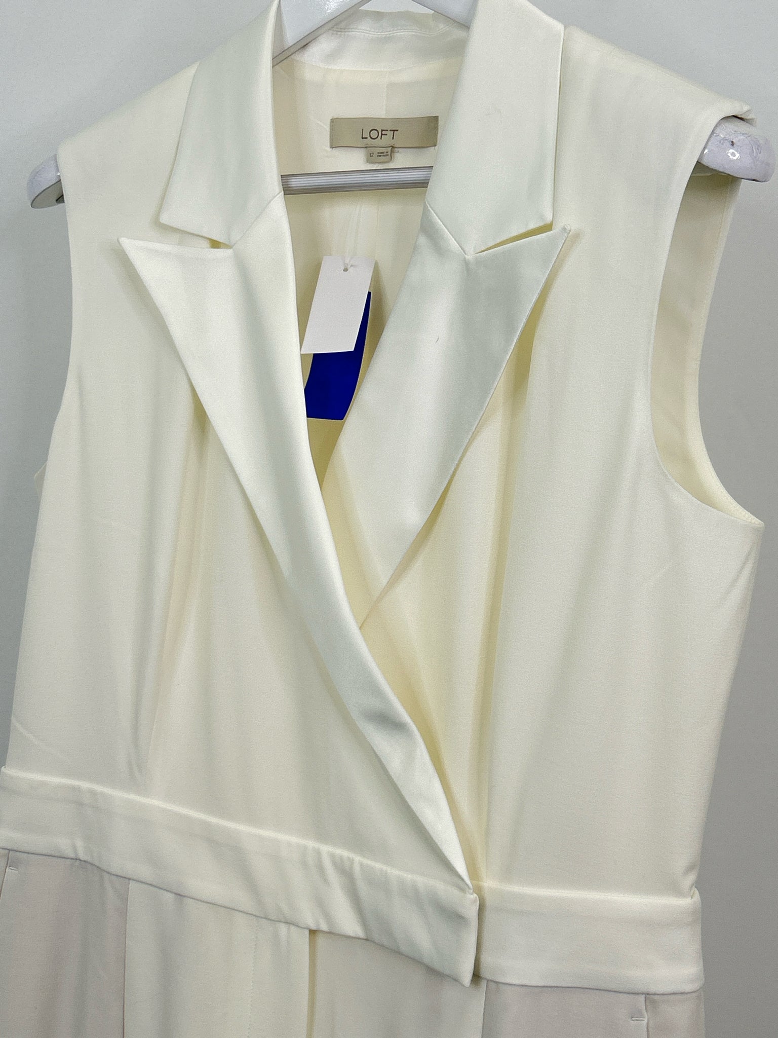 LOFT Size 12 Ivory Women Jumpsuit