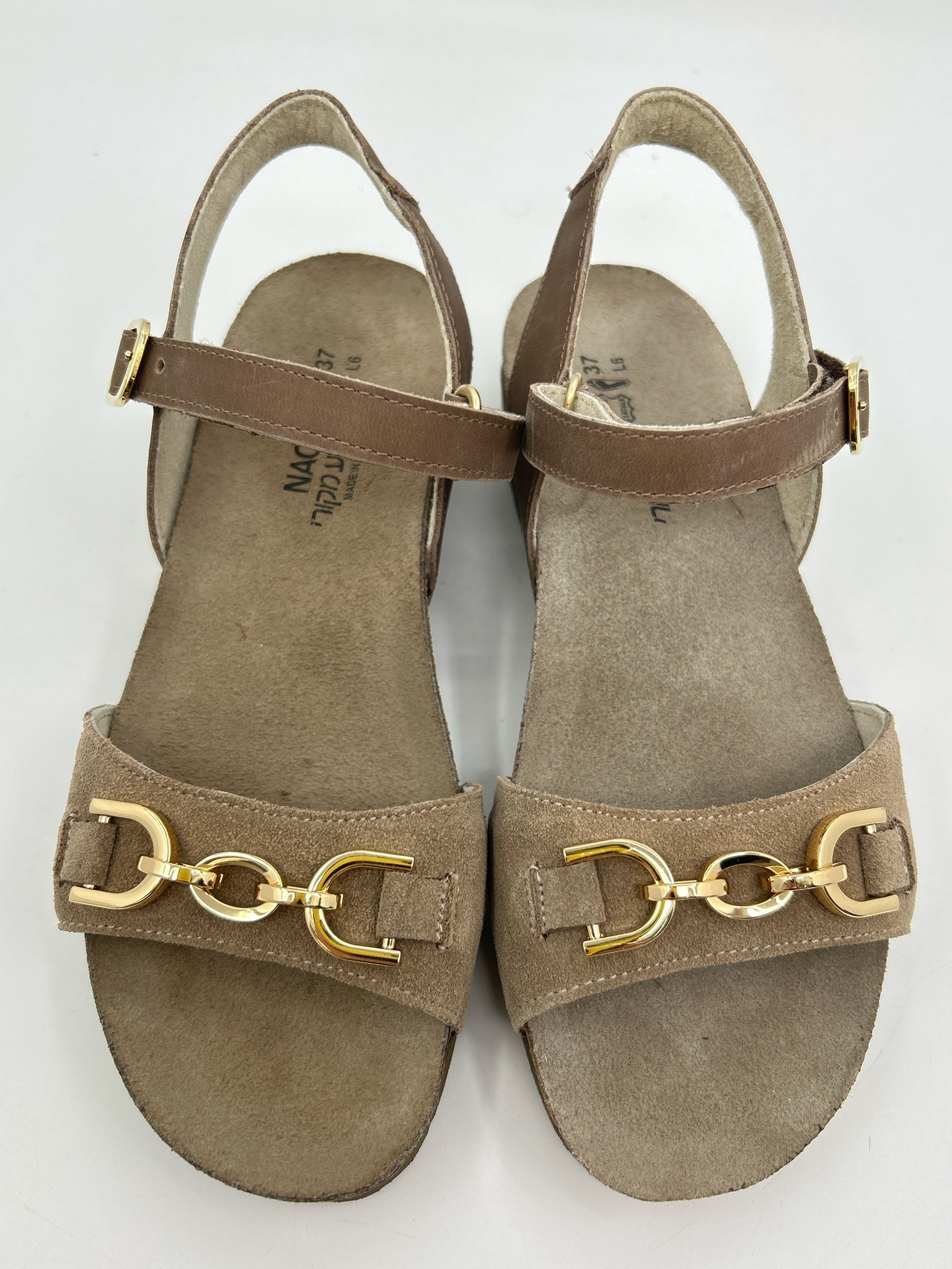NAOT Size 37/6 Taupe Women Sandal