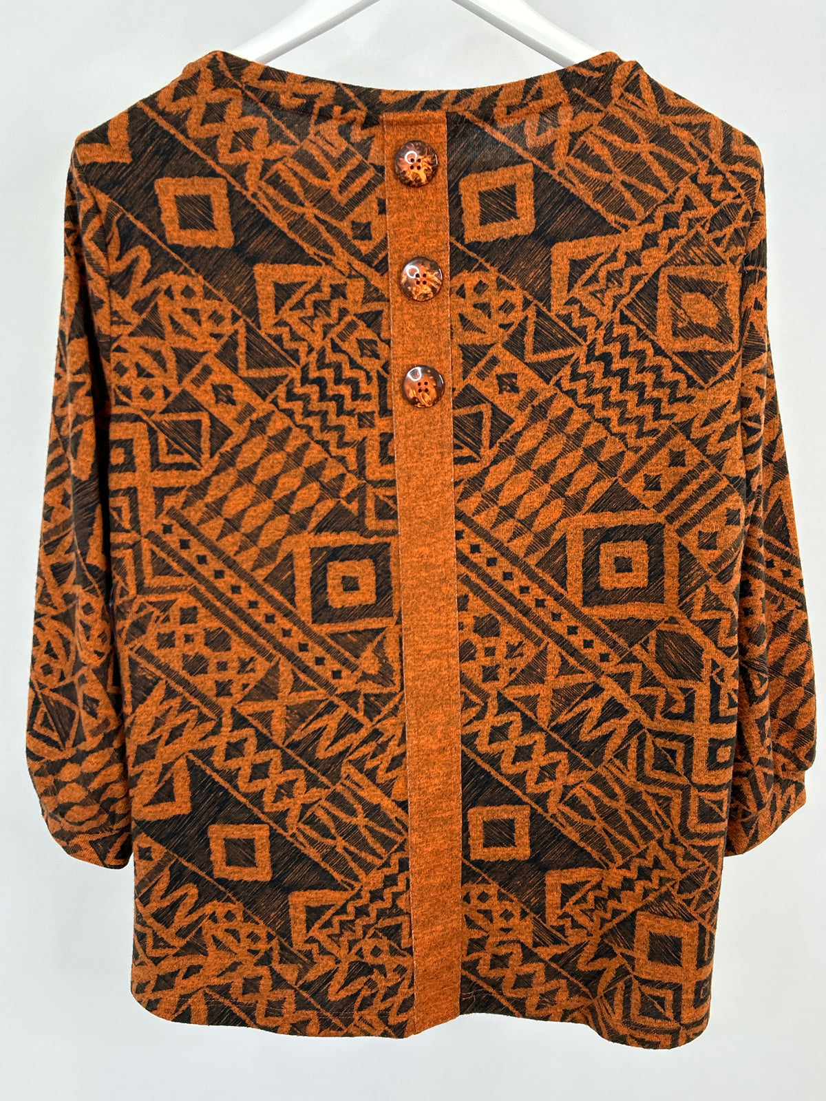 Ali Miles Size M Orange and Black Women Sweater