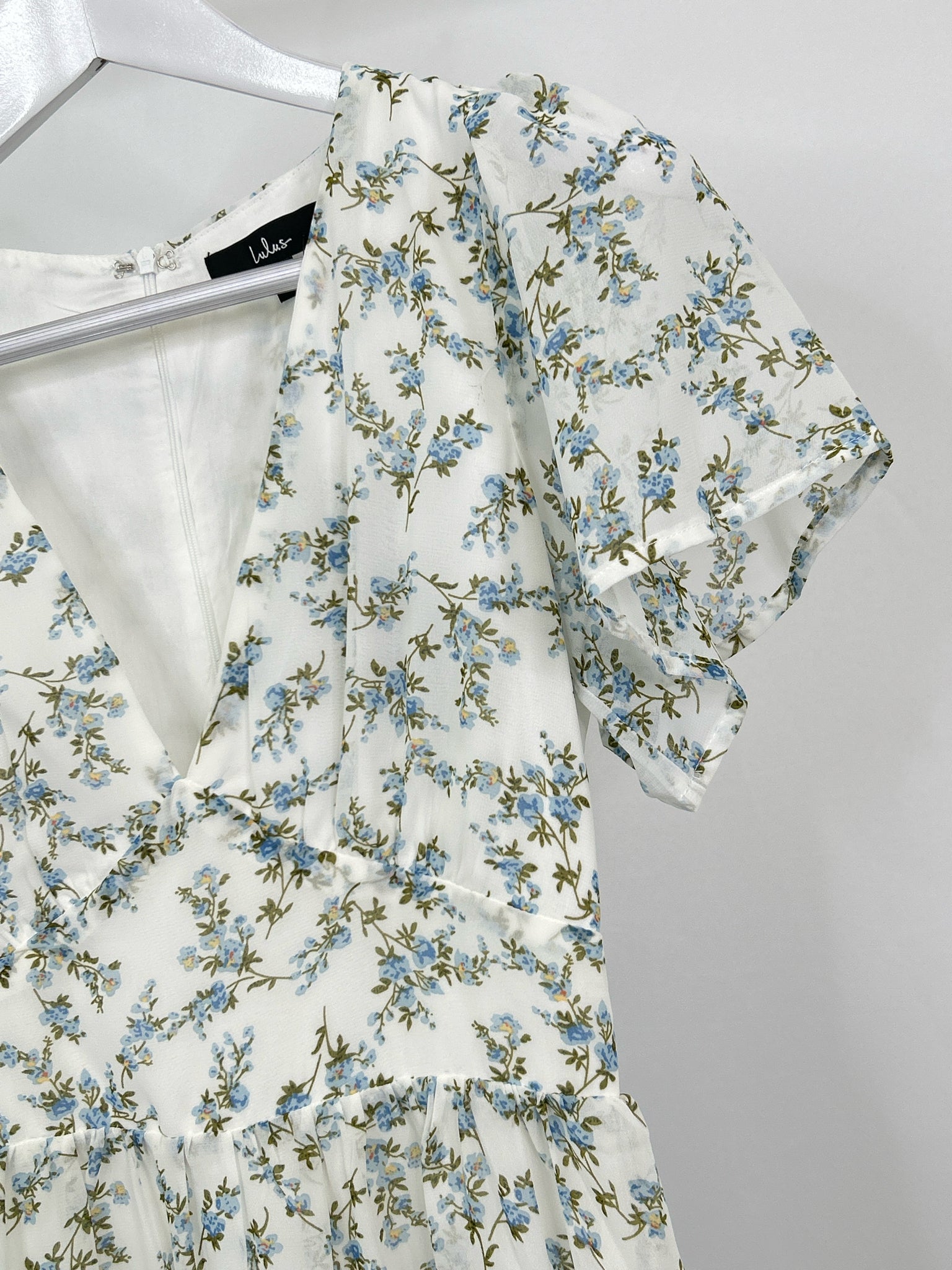 Lulus Size XXS White Floral Women Dress