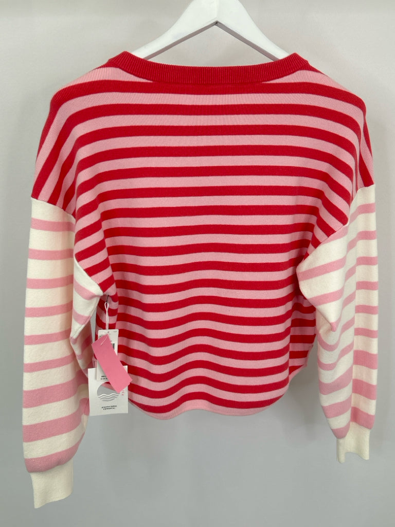 DAILY PRACTICE Women Size S Pink Striped Sweater