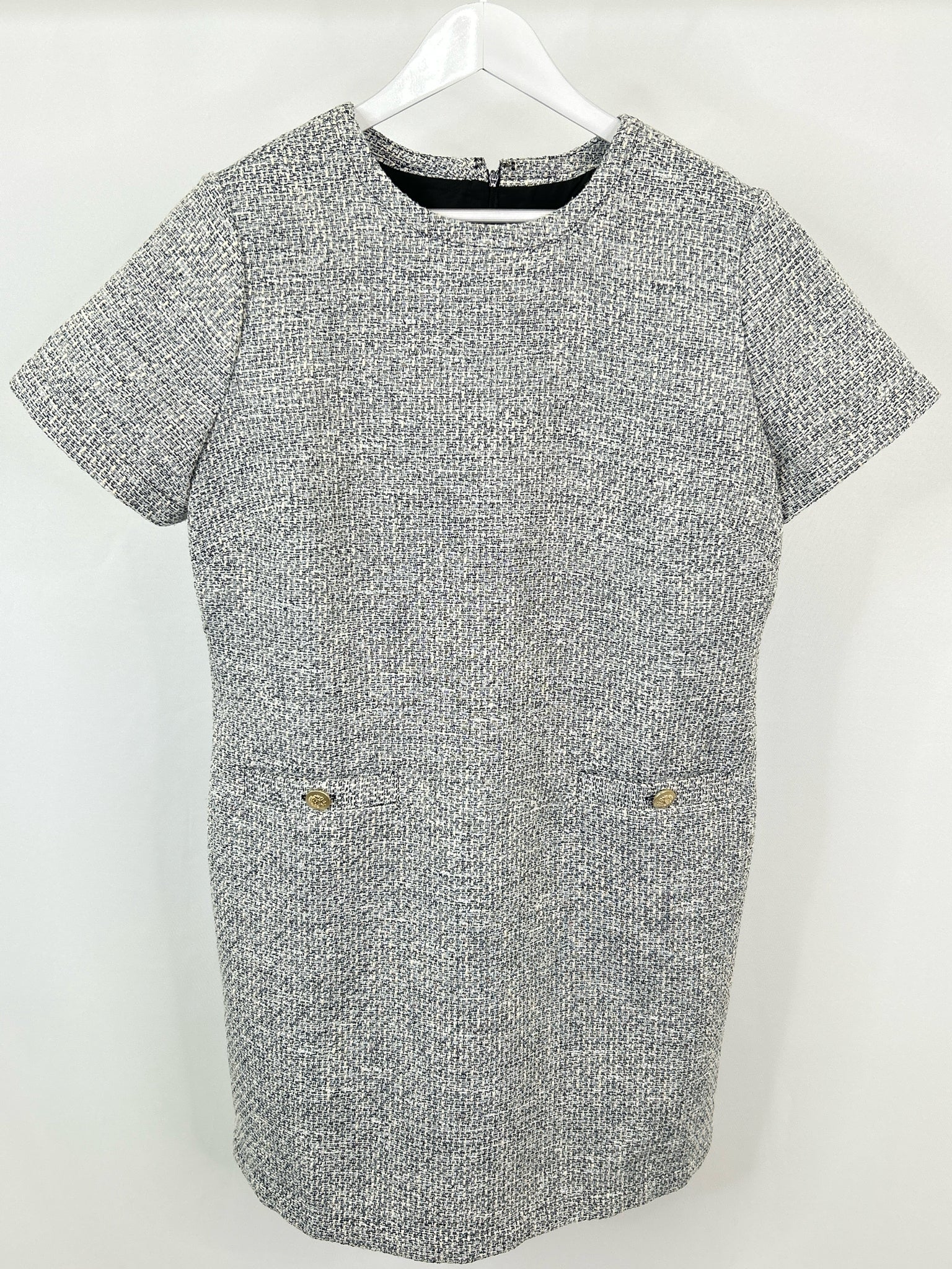 LOFT Size 14 Black & White Women Dress
