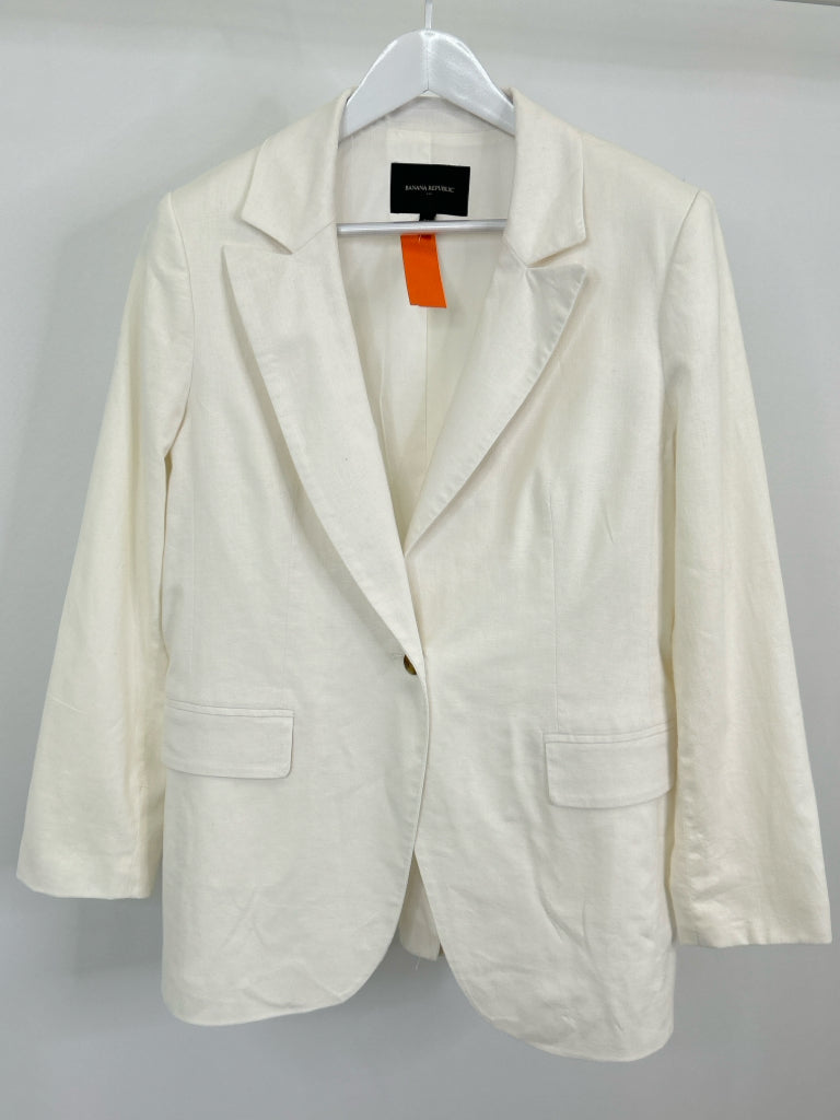 BANANA REPUBLIC Factory Size 14 White Women's Blazer