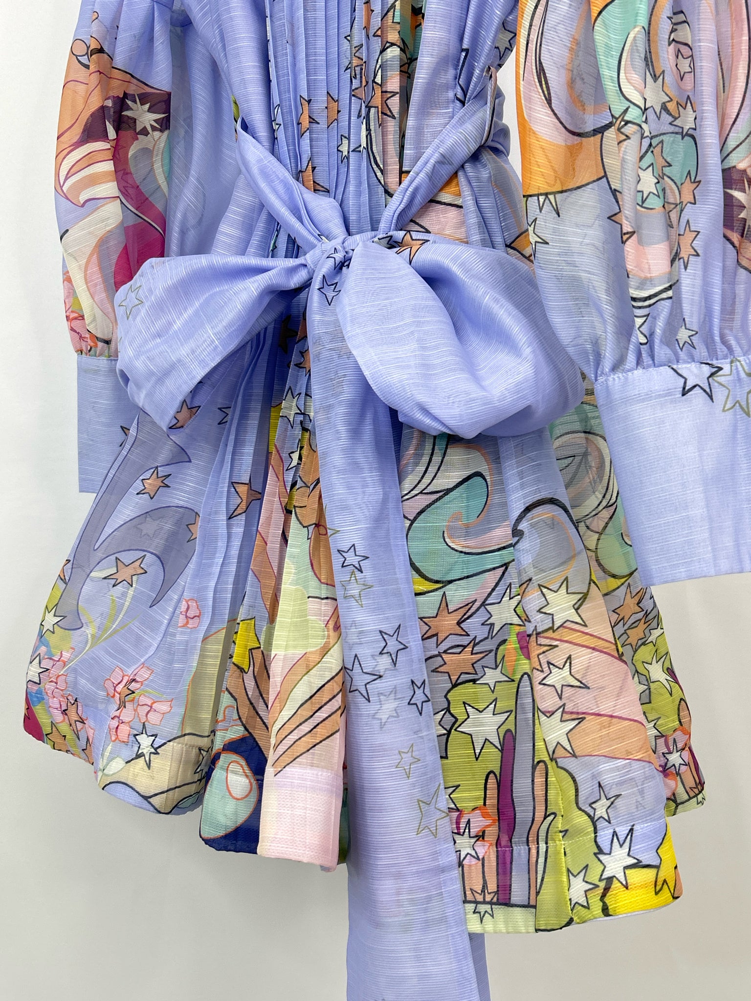 N BY NANCY Size 3X Lavender Print Women Dress
