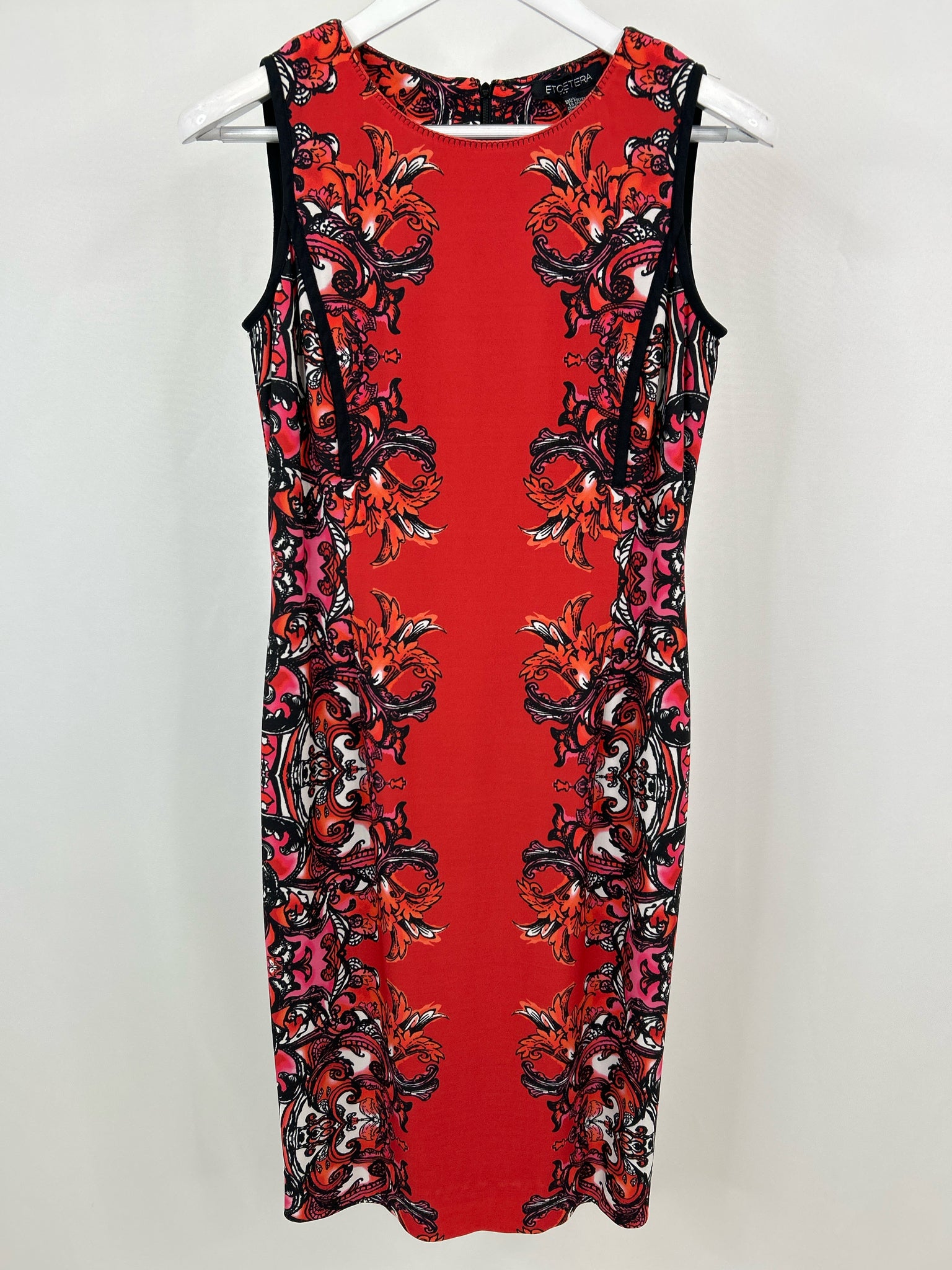 ETCETERA Size 4 Red Print Women Dress