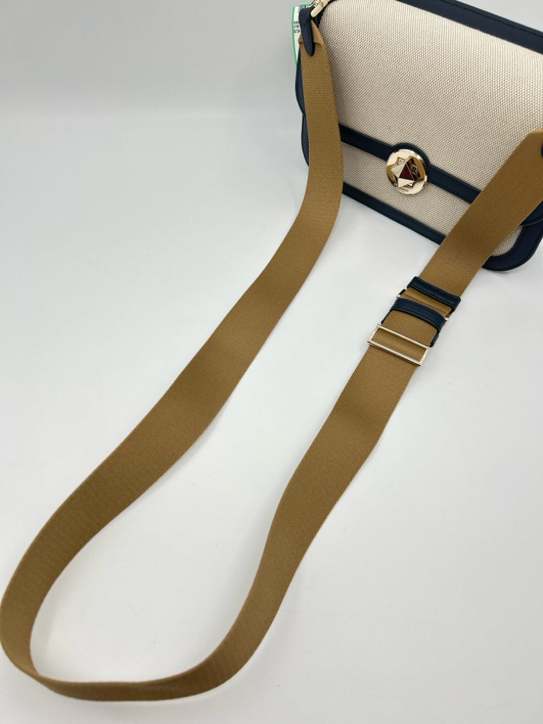 KATE SPADE Navy & Beige Audrey Flap Purse