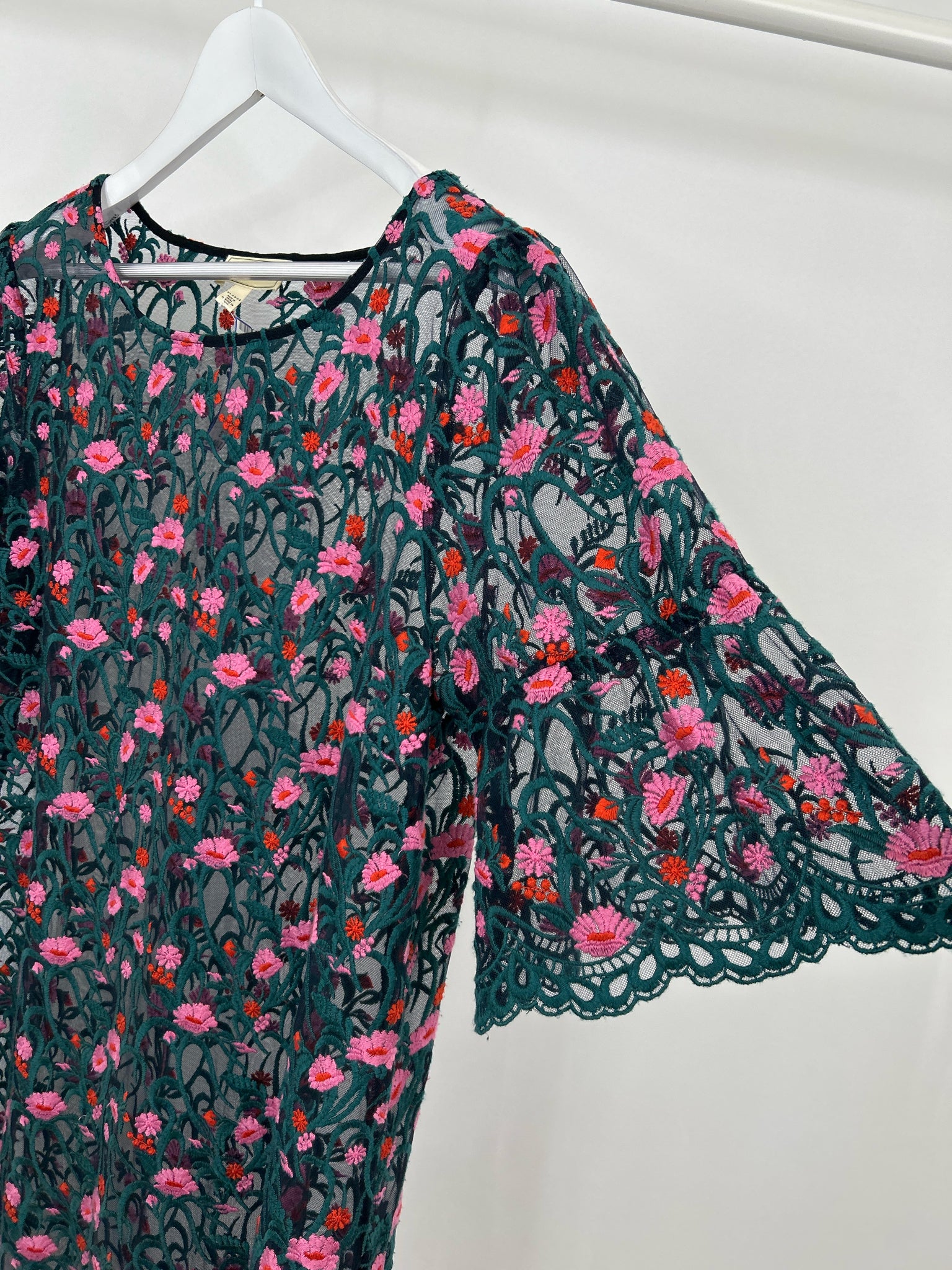 MOULINETTE SOEURS Size XL Green & Pink Women Dress