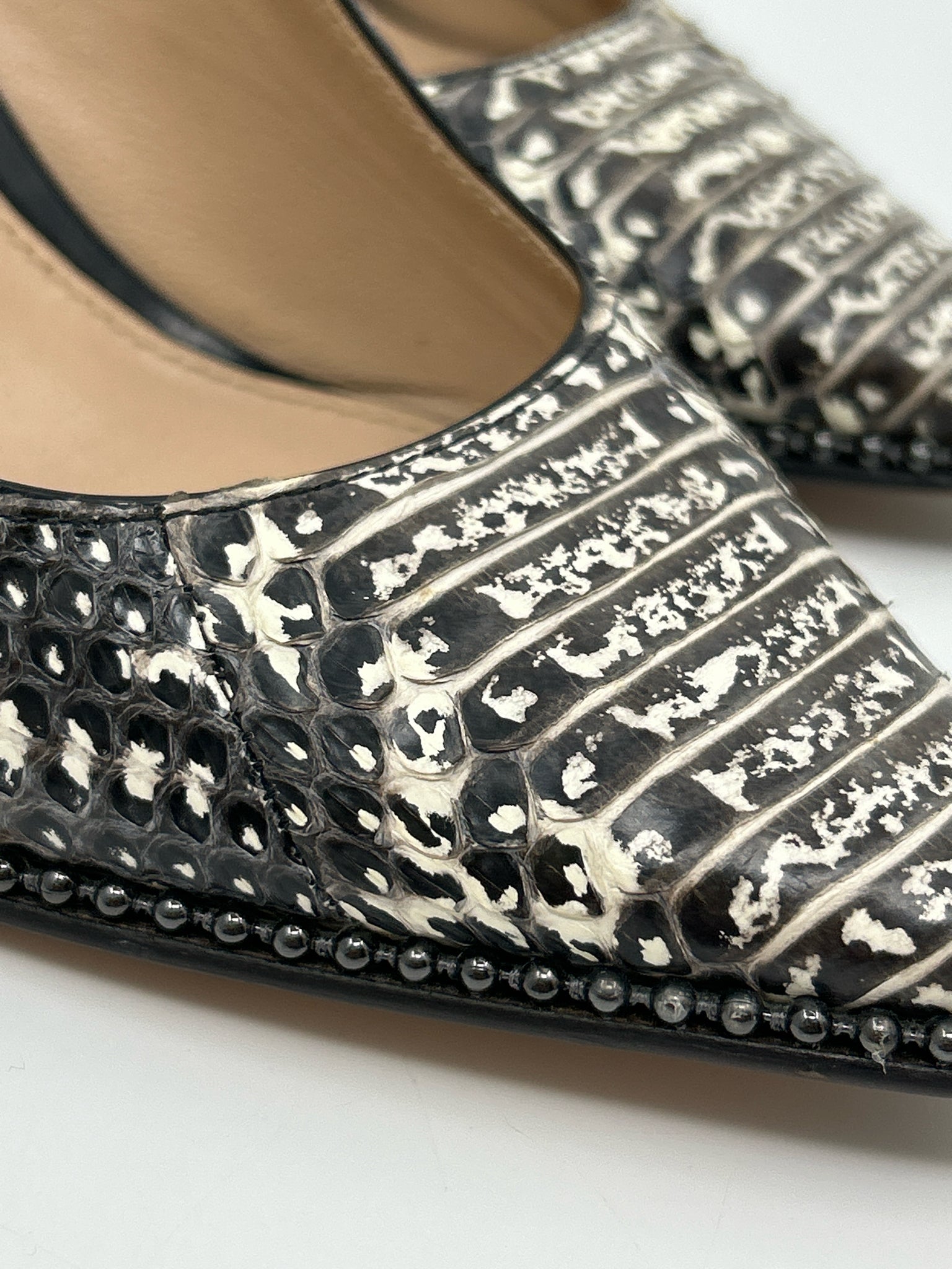 COACH Size 5.5B Brown Print Women Pumps