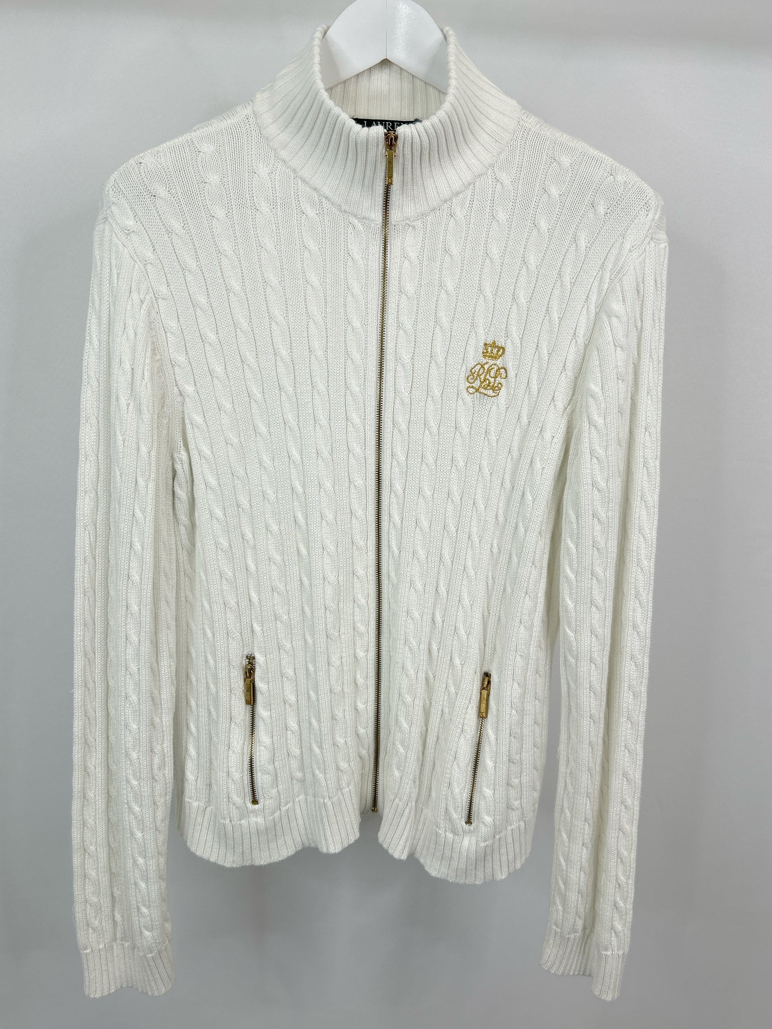 Lauren Ralph Lauren Size XL White Women Cardigan