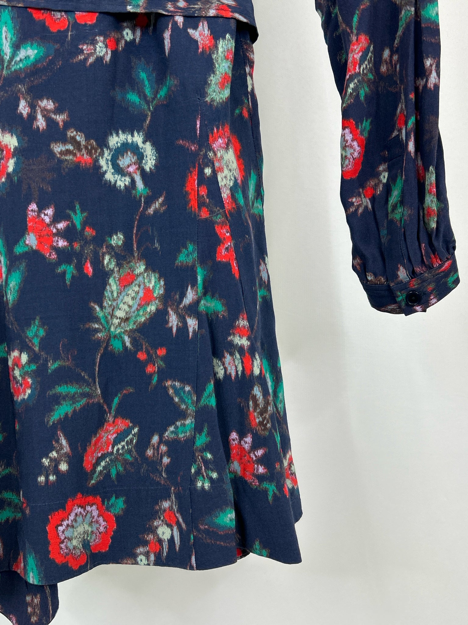 DEREK LAM Size M Blue Print Women Dress