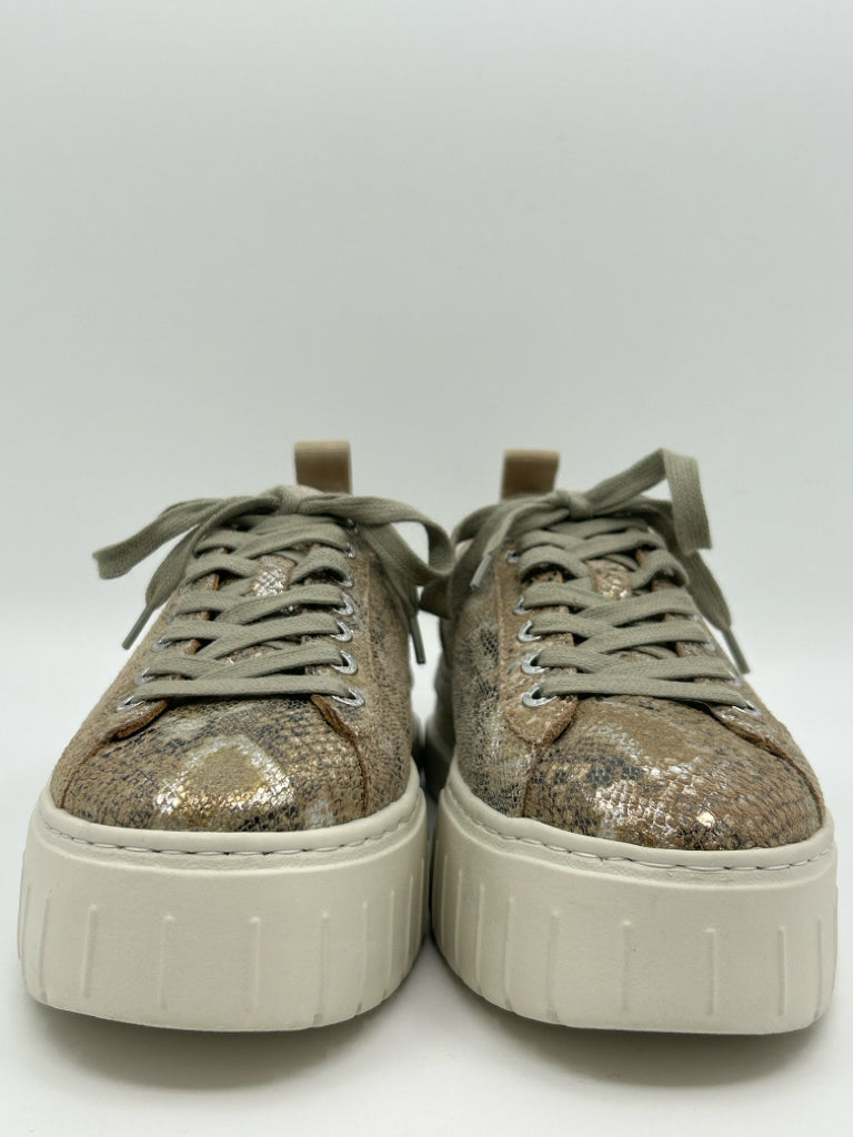 J/Slides Women Size 8.5 gold metallic Sneakers