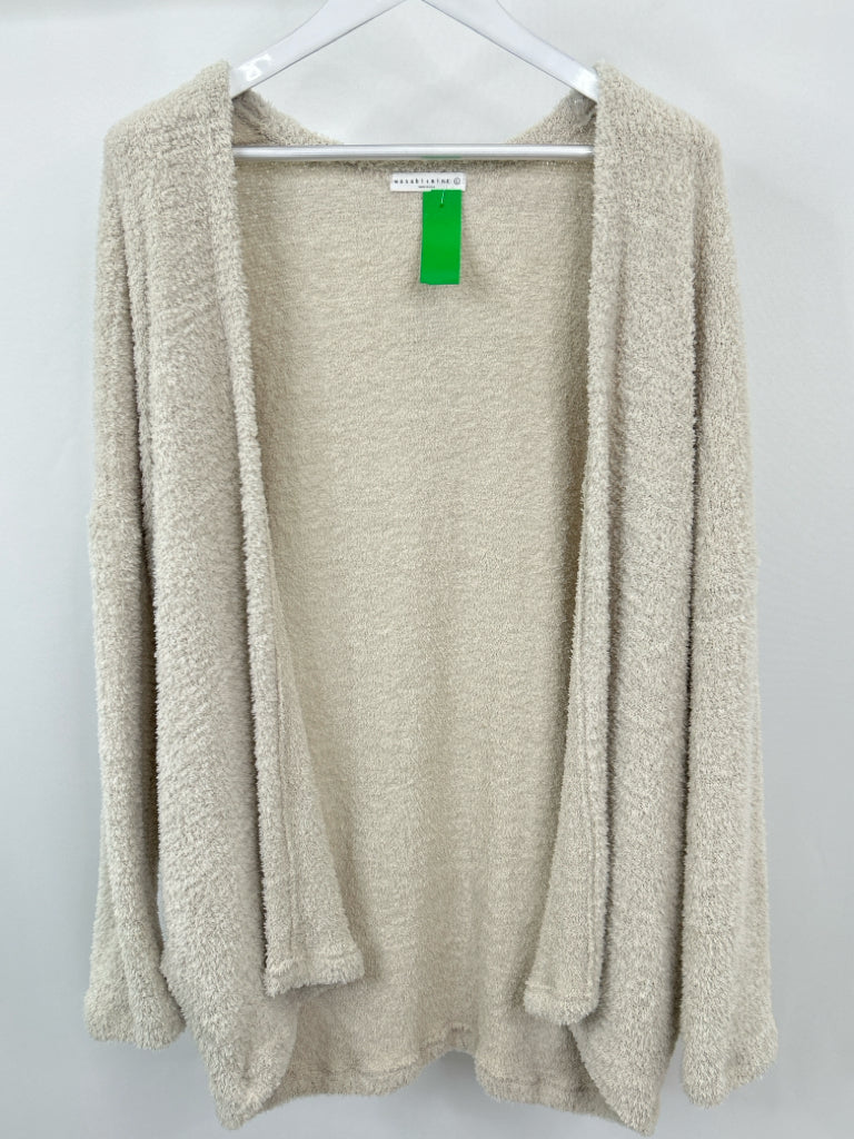 WASABI+MINT Size L Beige Cardigan