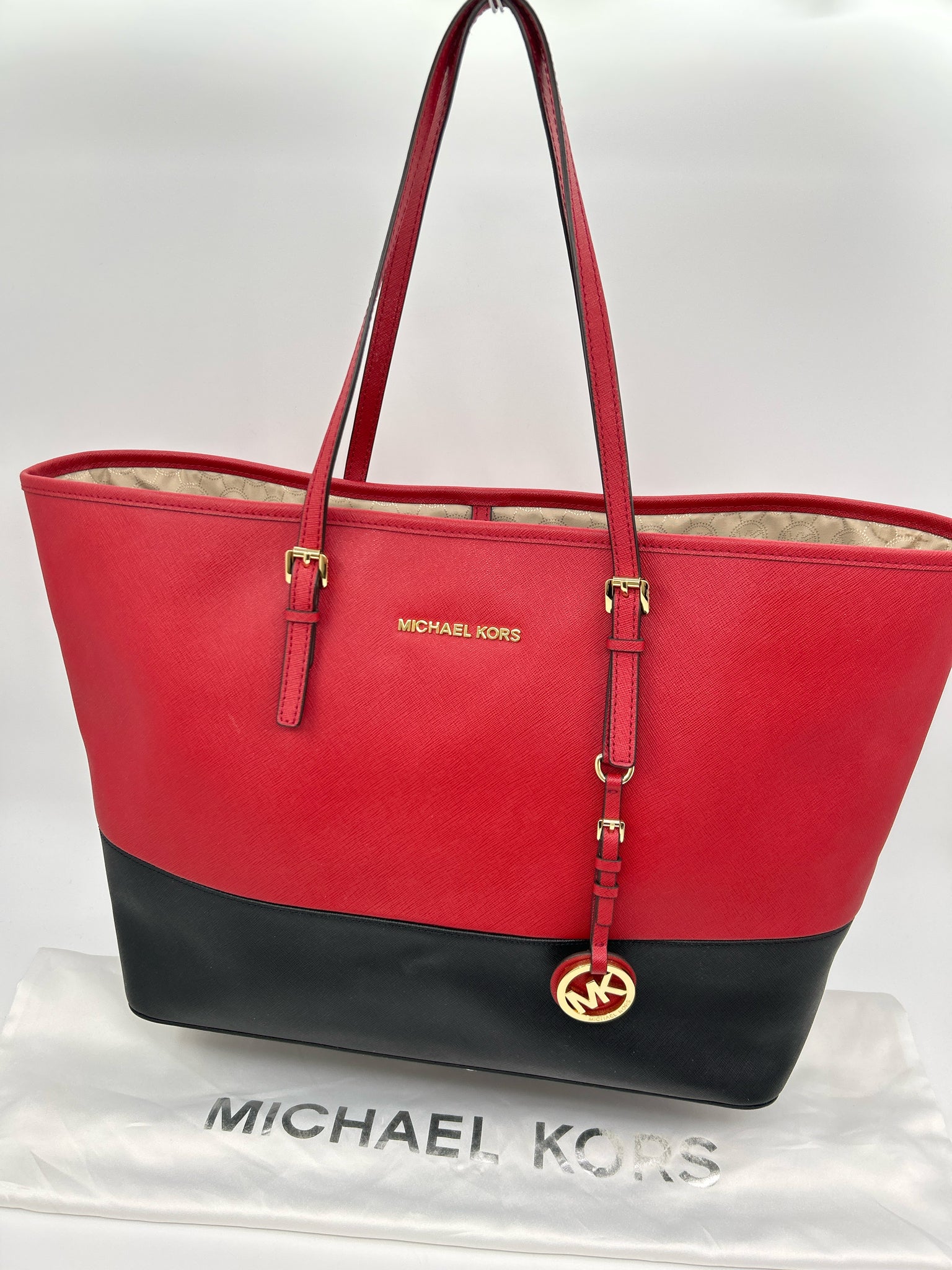 MICHAEL MICHAEL KORS Red & Black Women Tote