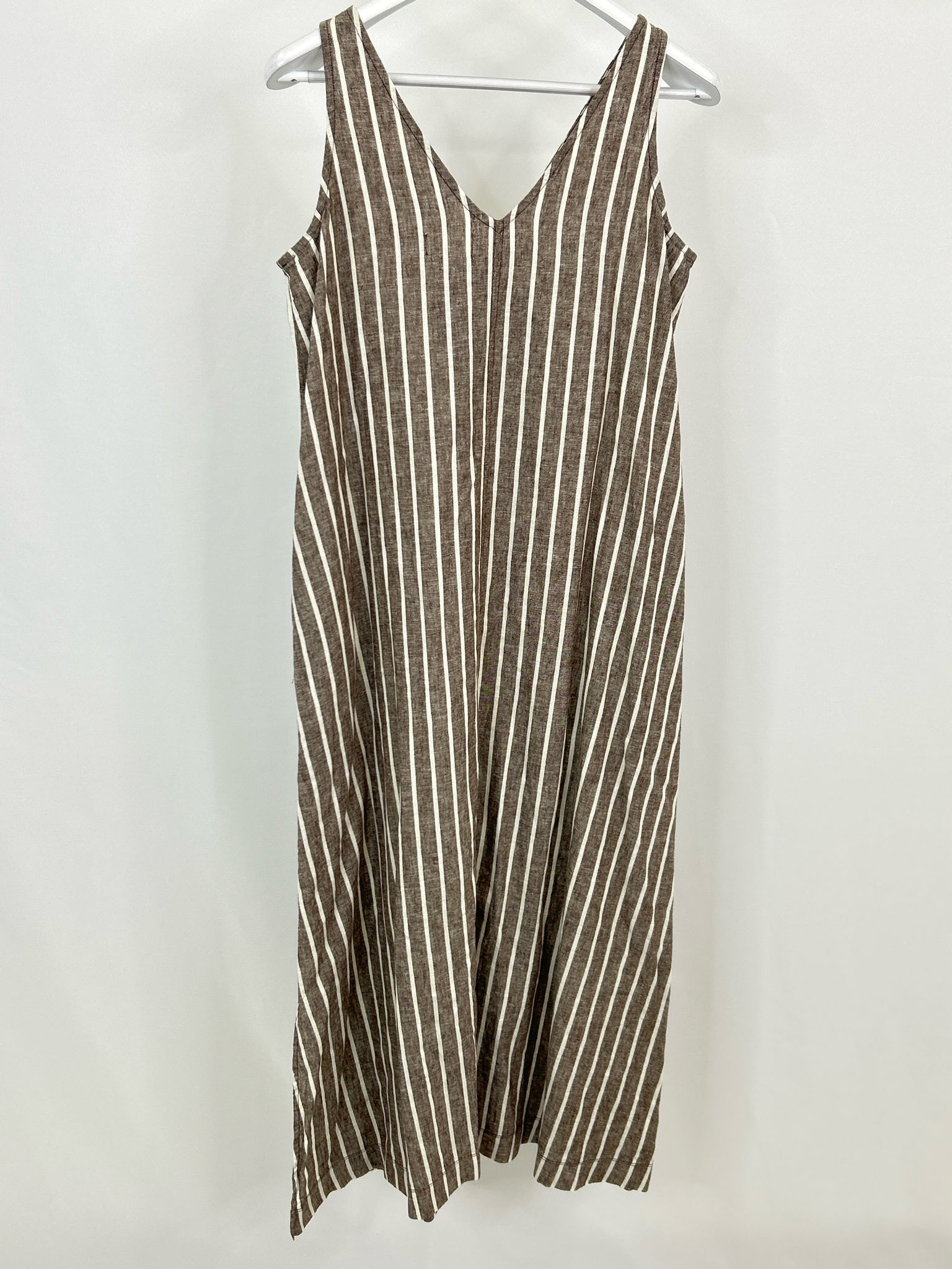 LOU & GREY Size S Brown Stripes Women Dress