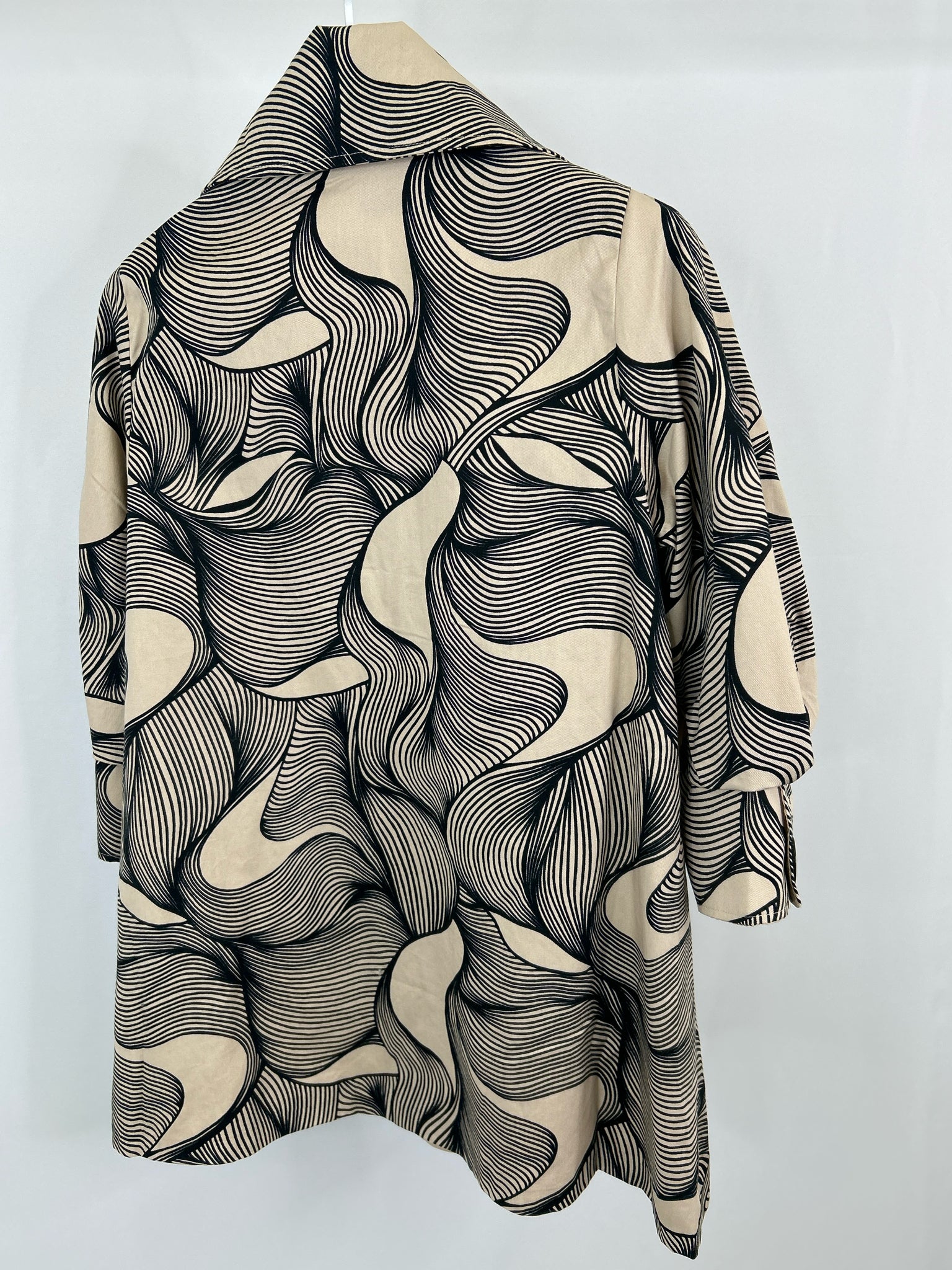 HAZEL Size M Black & Beige Women Coat