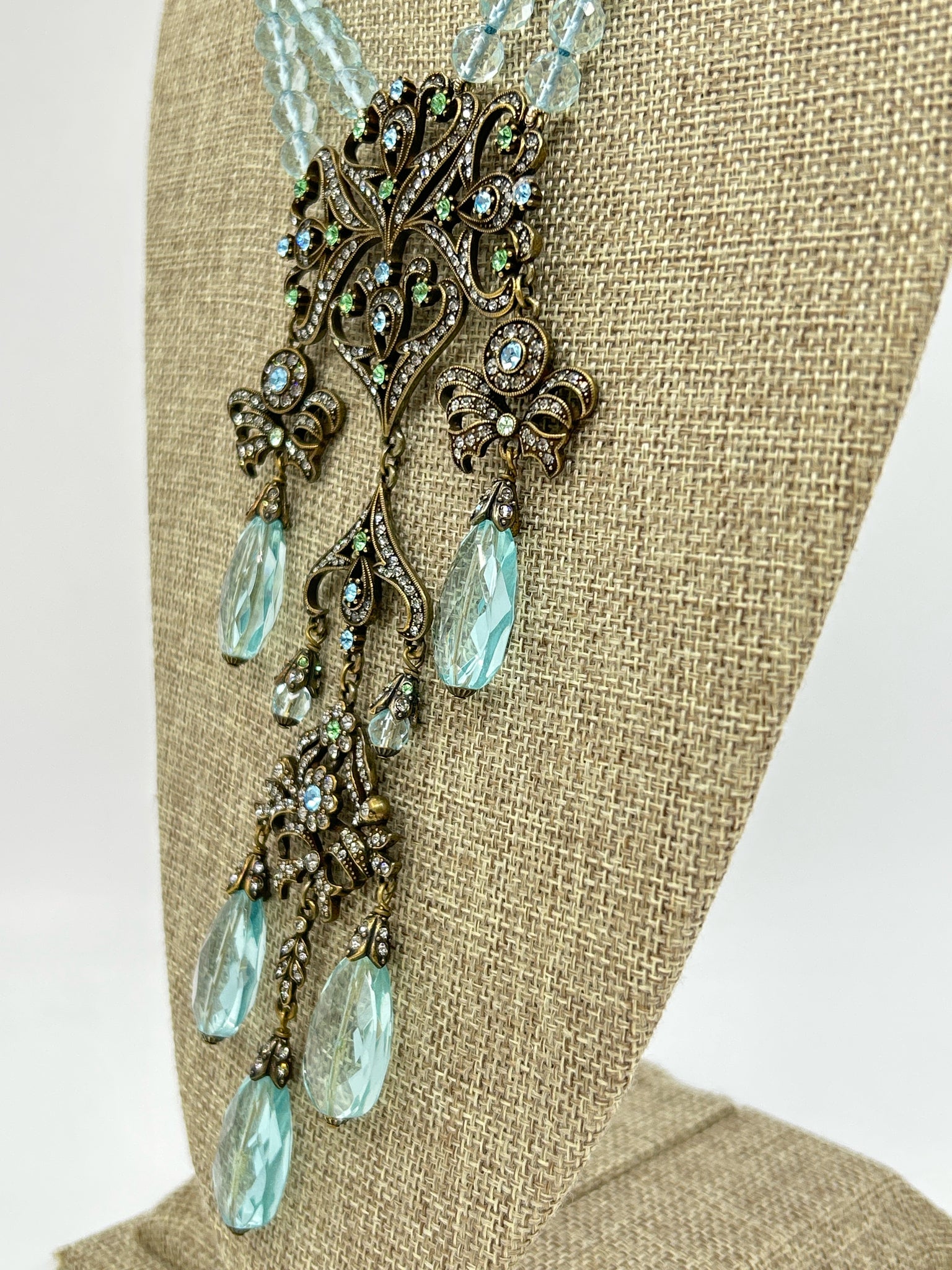 HEIDI DAUS blue and gold Necklace