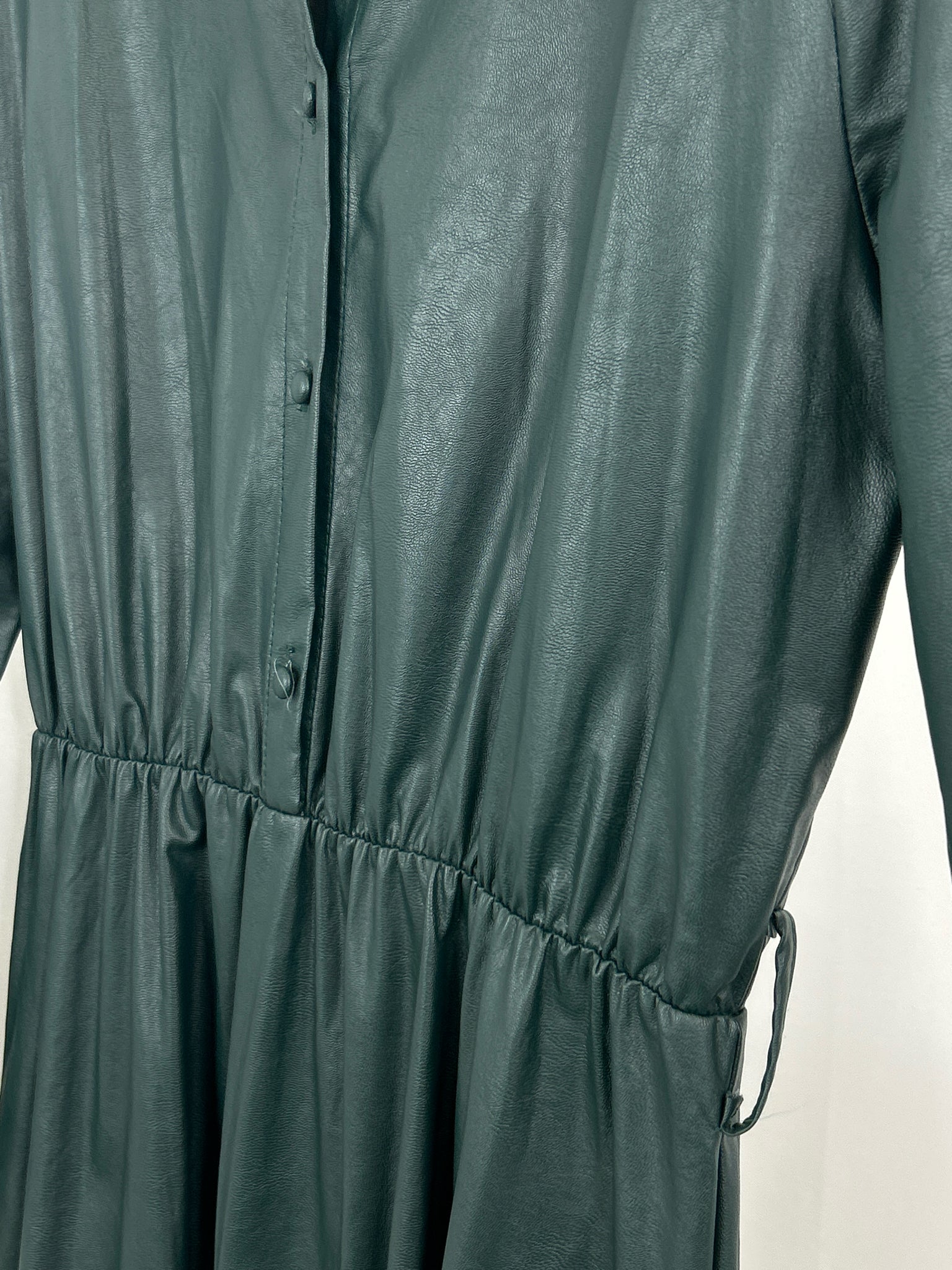 LAUREN VIDAL Size L Hunter Green Women Dress