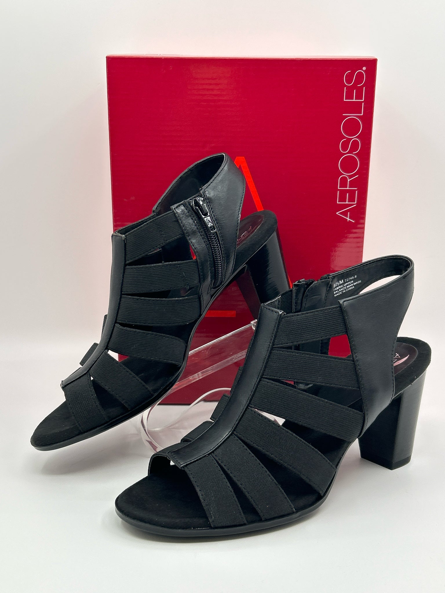 AEROSOLES Size 8.5 Black Women Sandal