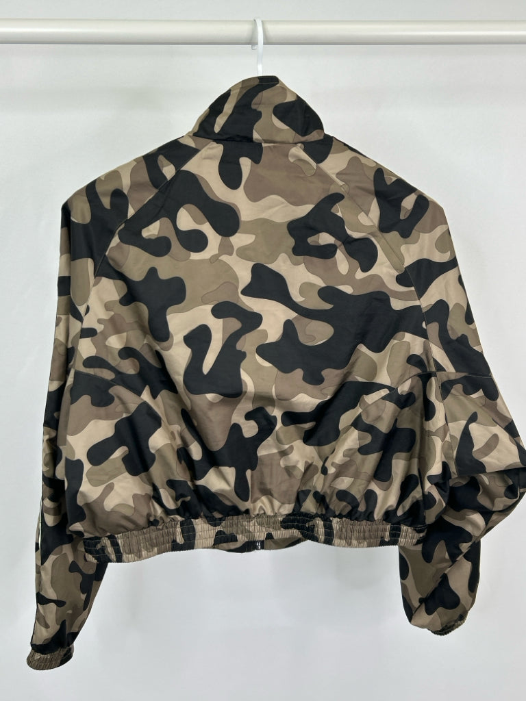 BLANC NOIR Women Size L Black Print Camo Jacket